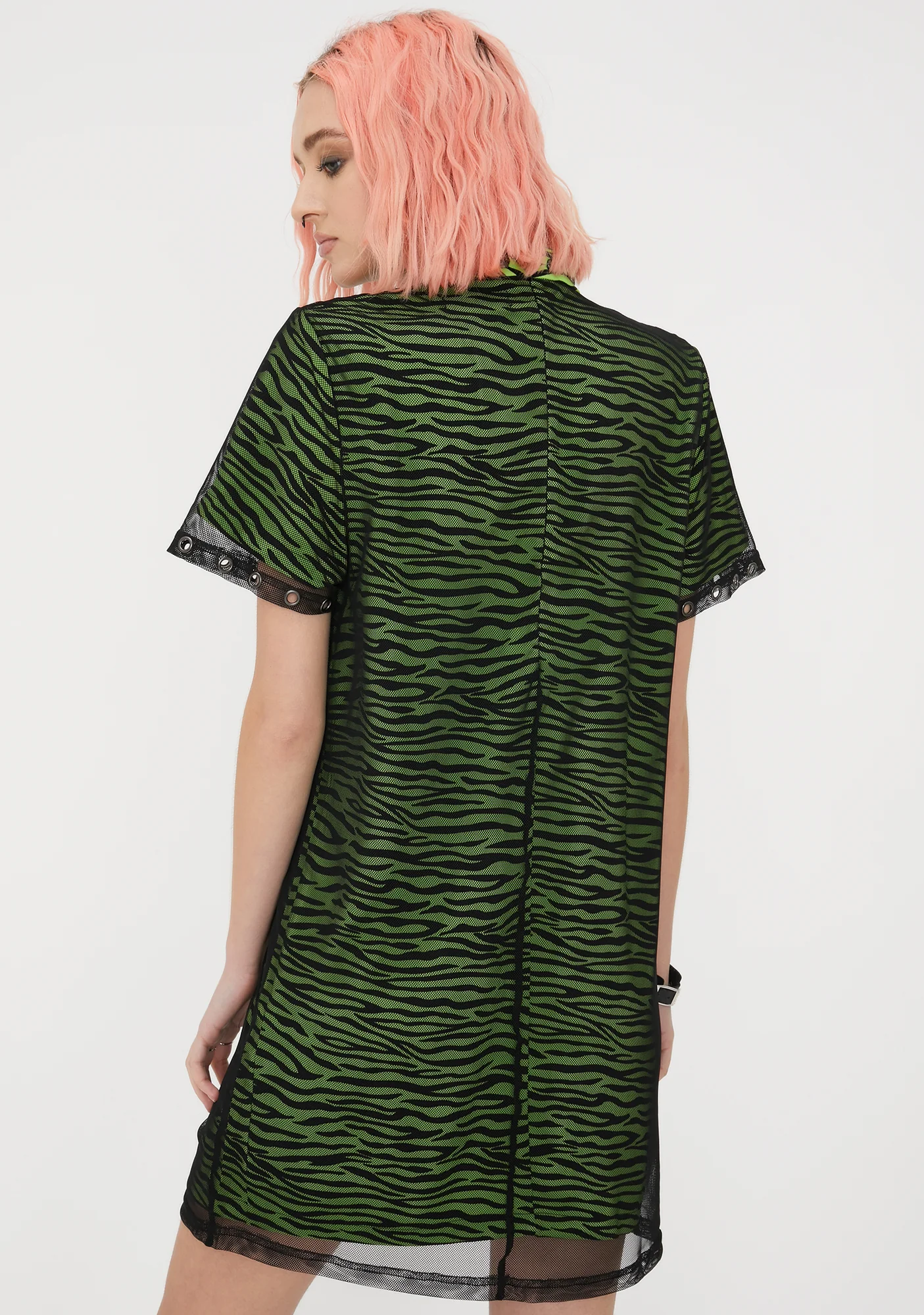 Dazed Zebra Mesh Dress - Image 4