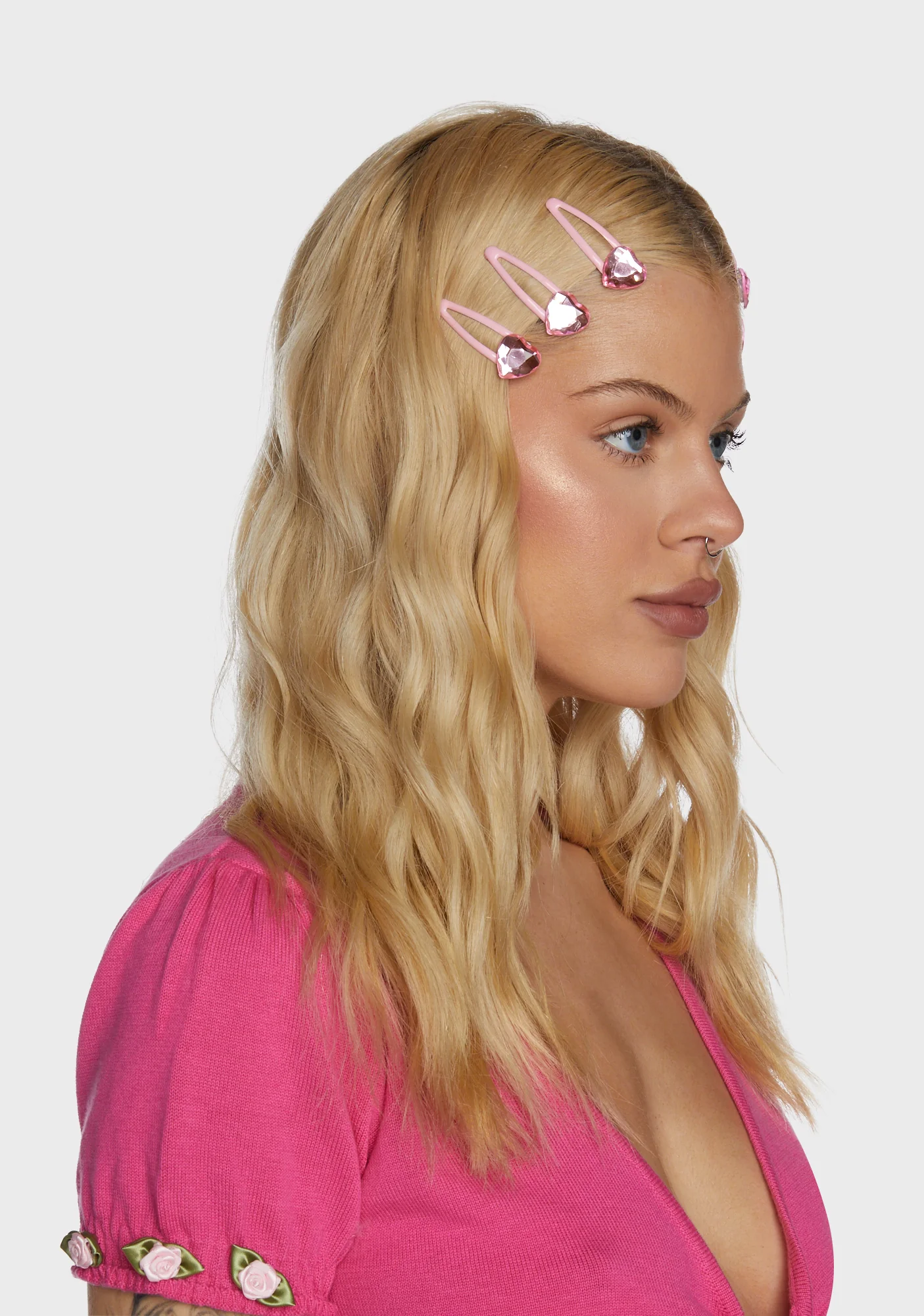 Dazzled Heart Hair Clips Set - Image 4