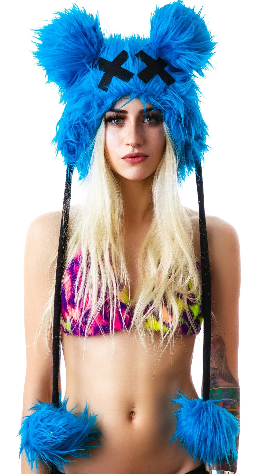 Dead Mouse Furry Hood - Light Blue - Image 5