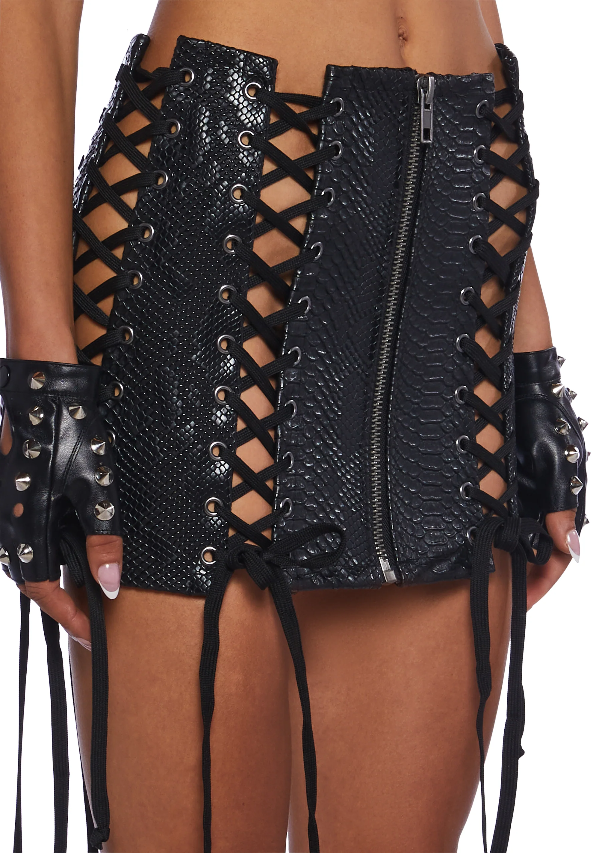 Deadly Dose Snakeskin Skirt - Image 3