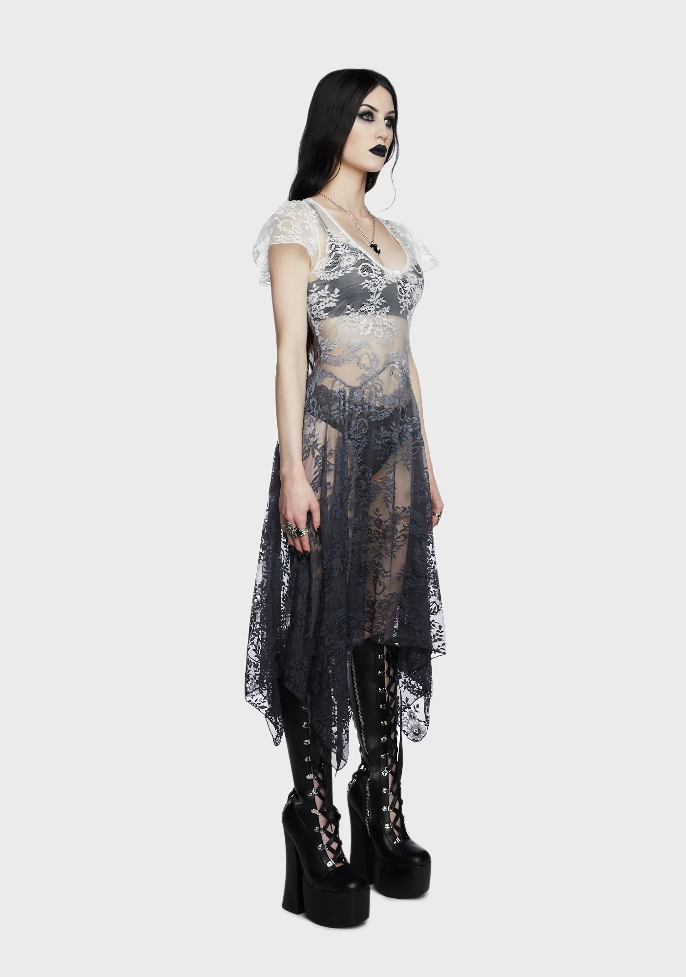 Dearly Departed Lace Dress - Ombre - Image 4