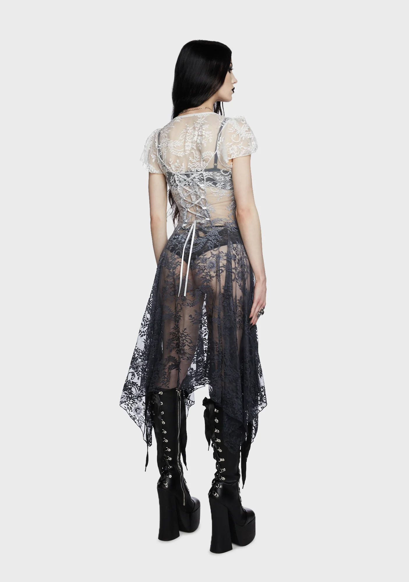 Dearly Departed Lace Dress - Ombre - Image 5