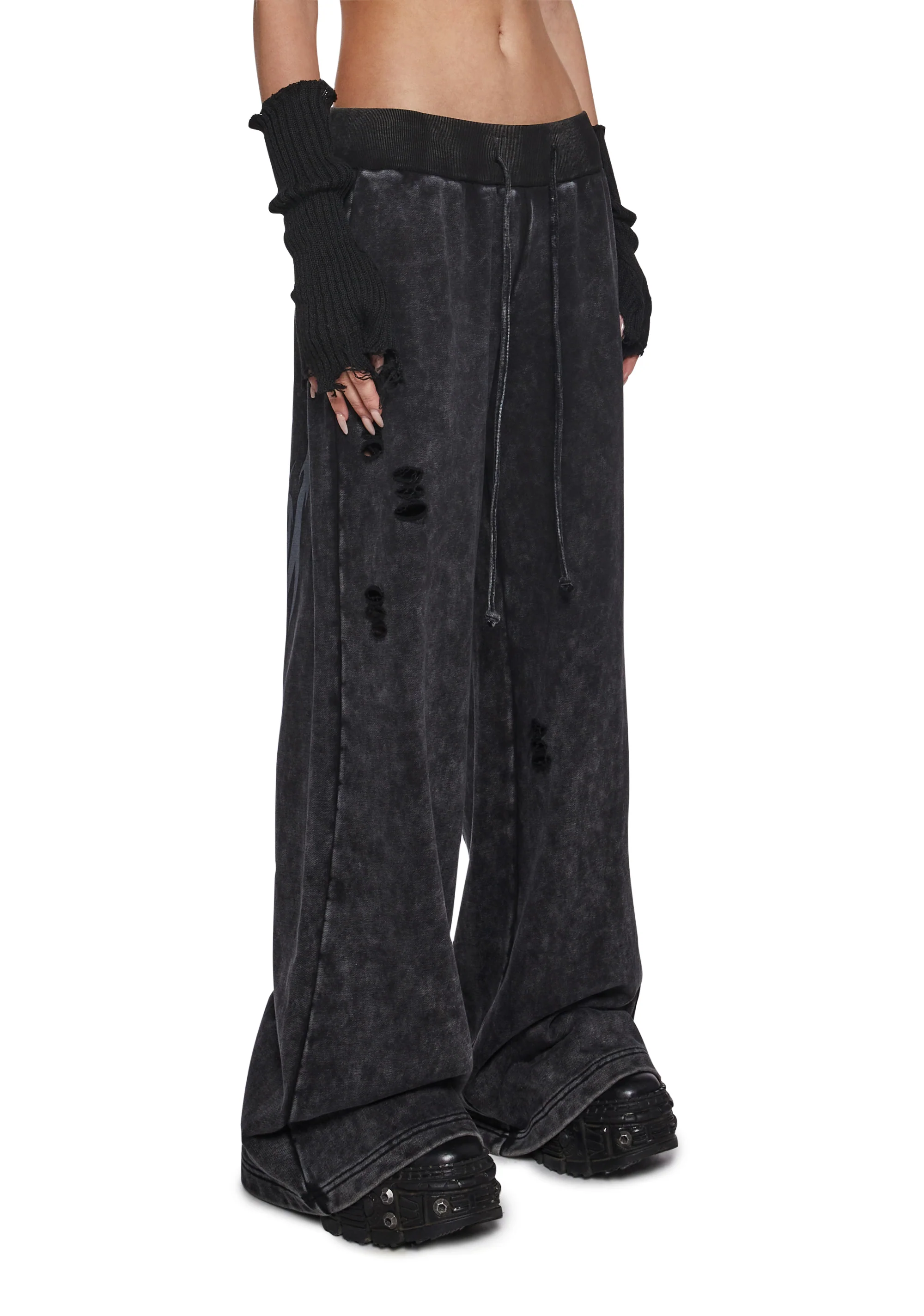 Death Rock Wings Wide Leg Sweatpants - Image 3
