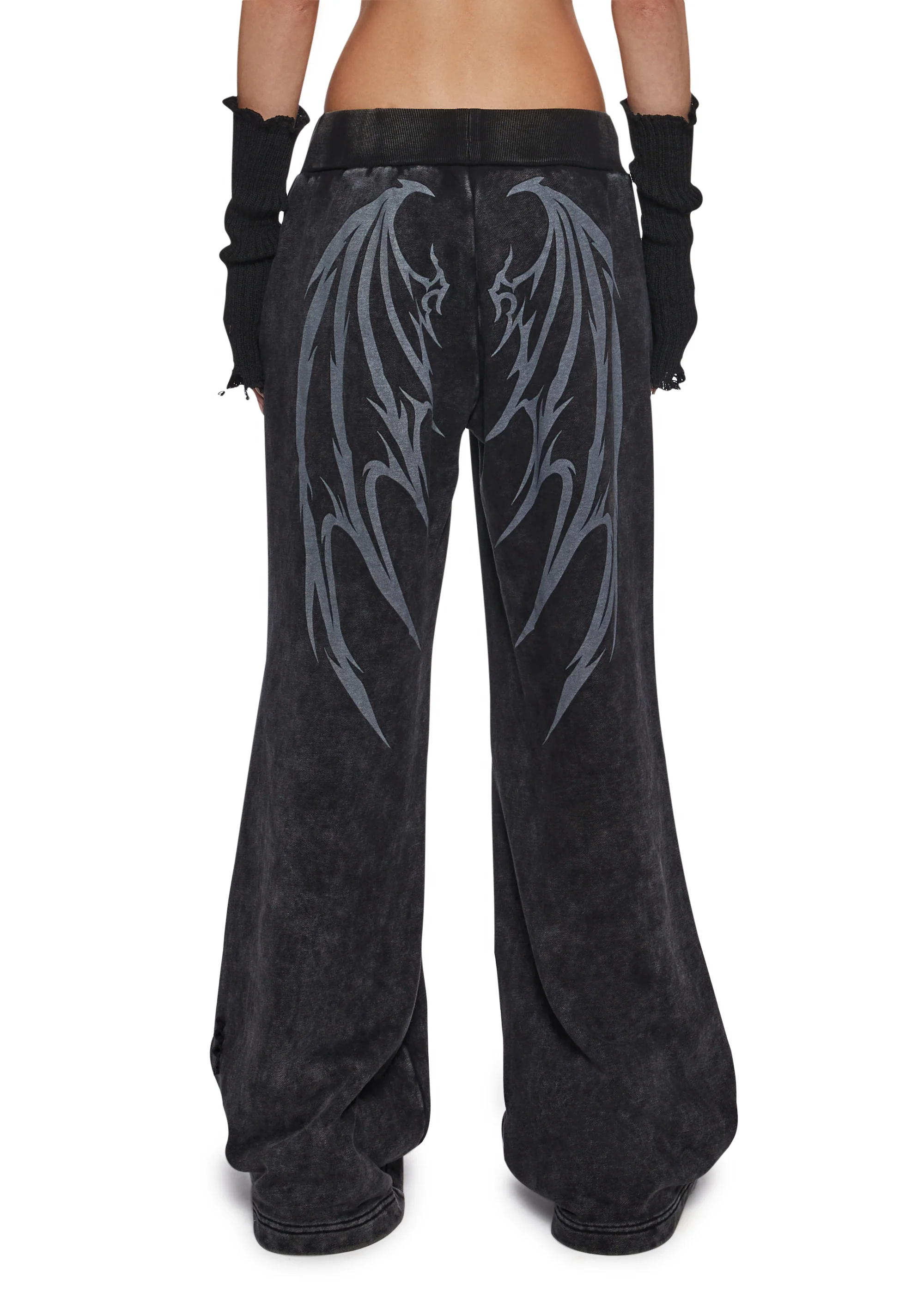 Death Rock Wings Wide Leg Sweatpants - Image 4