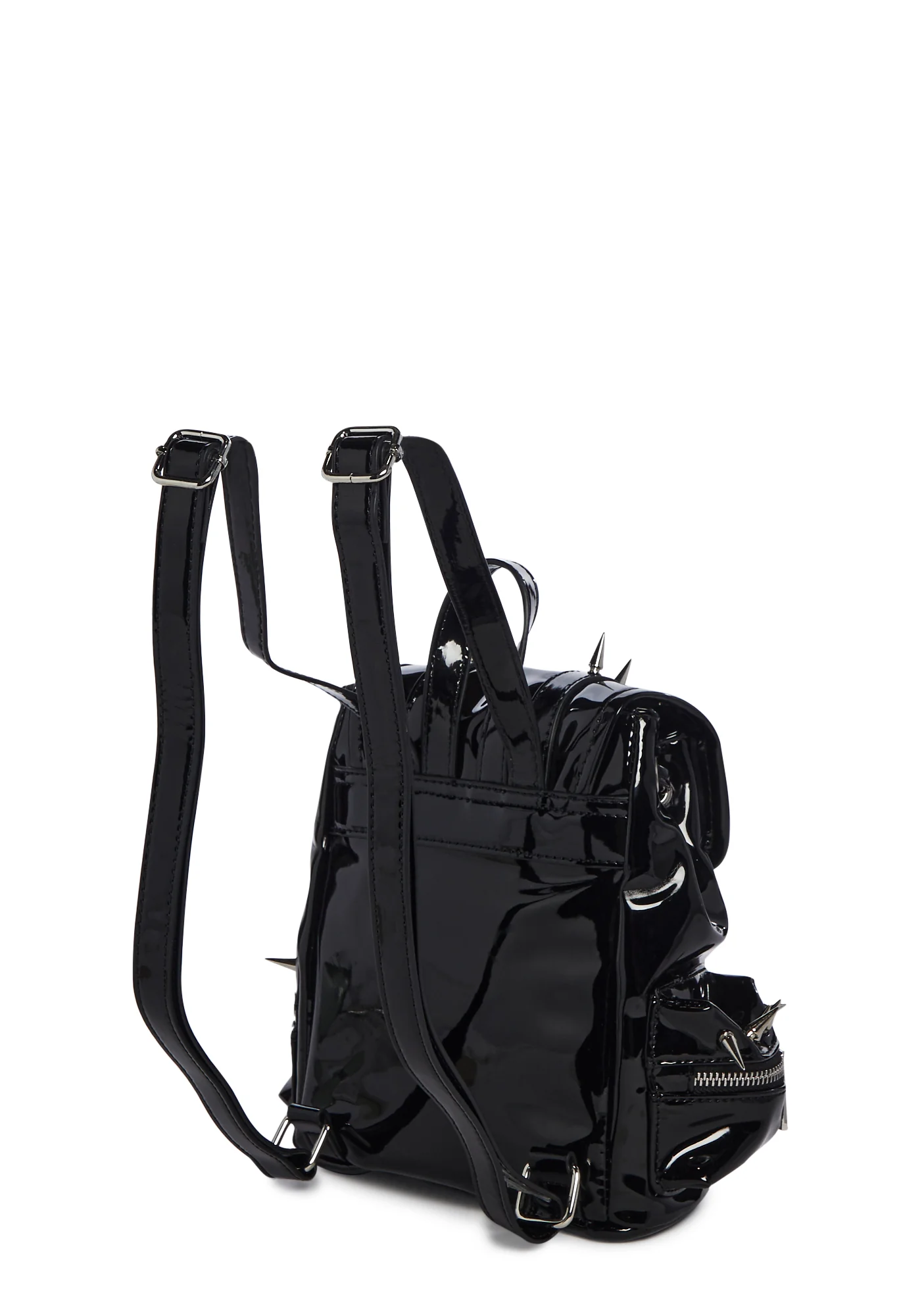 Deathly Bored Plaid Mini Backpack - Patent - Image 3