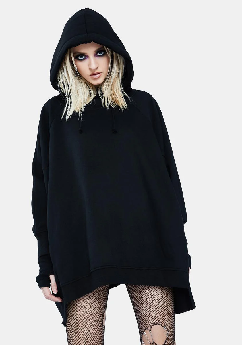 Deathly Wishes Oversized Hoodie Dress - Image 2