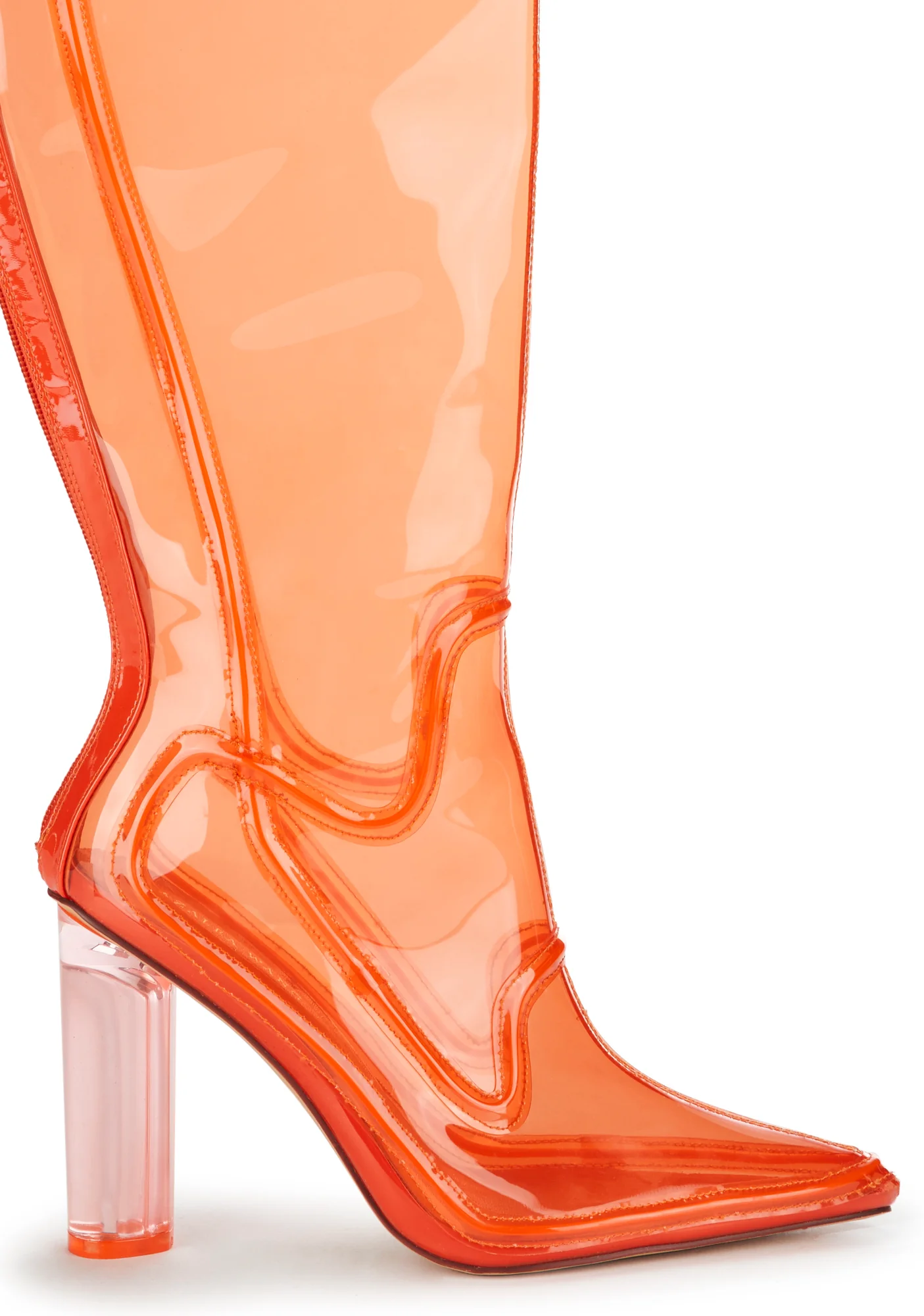 Deedee Clear Knee High Boots - Image 5