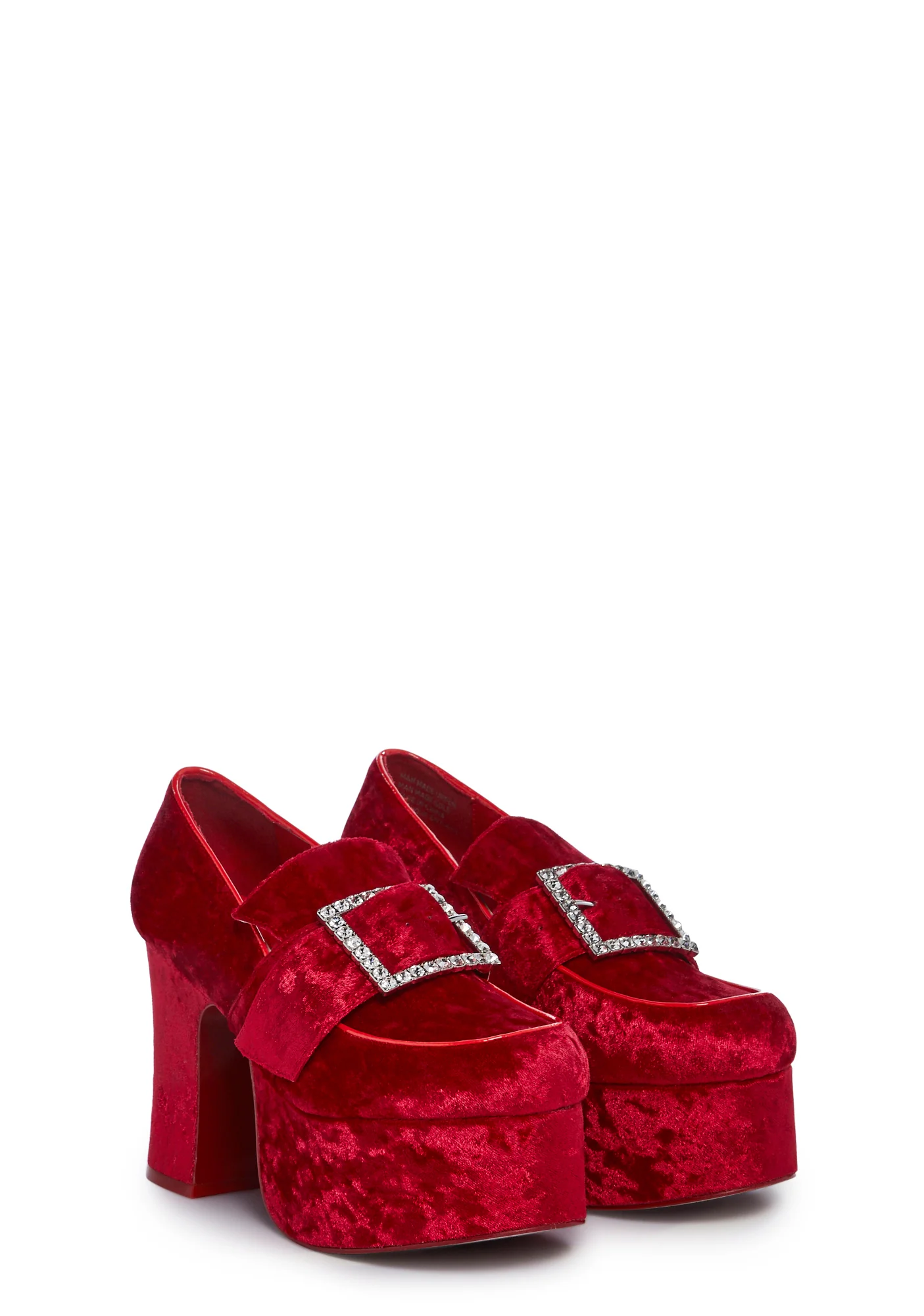 Deelite Qrystal Oxford Platforms - Red - Image 3