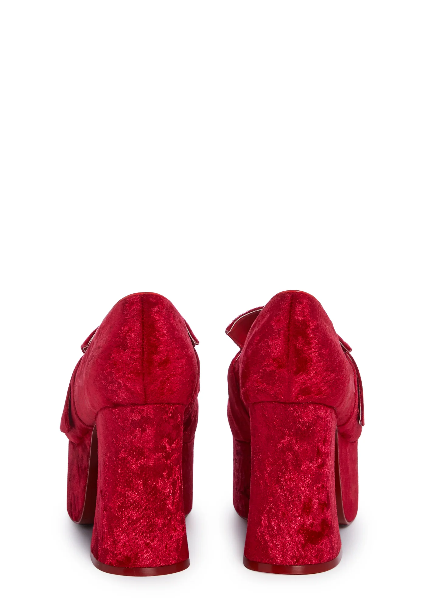 Deelite Qrystal Oxford Platforms - Red - Image 4