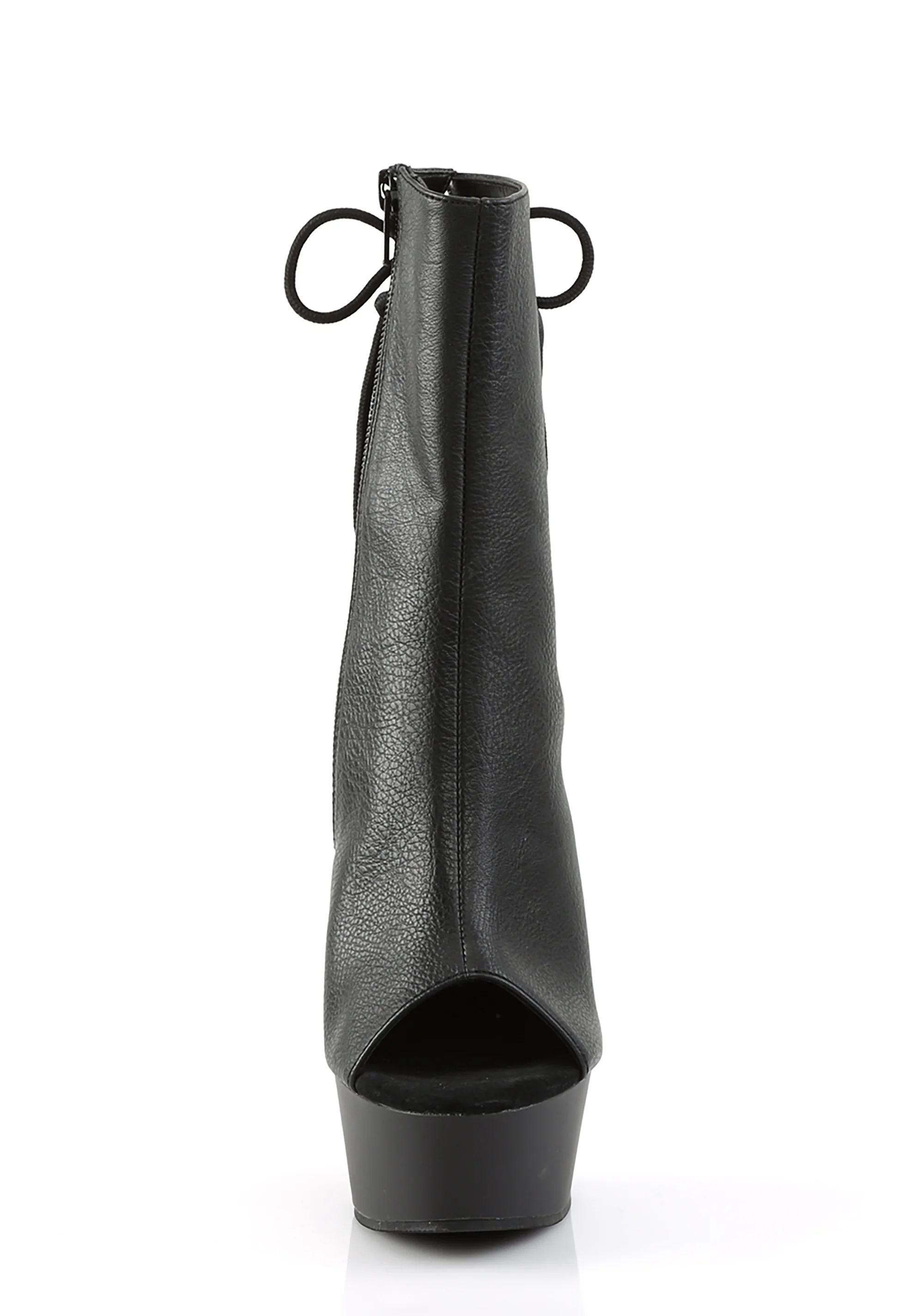 Delight-1018 Platform Ankle Boots-Black PU - Image 3
