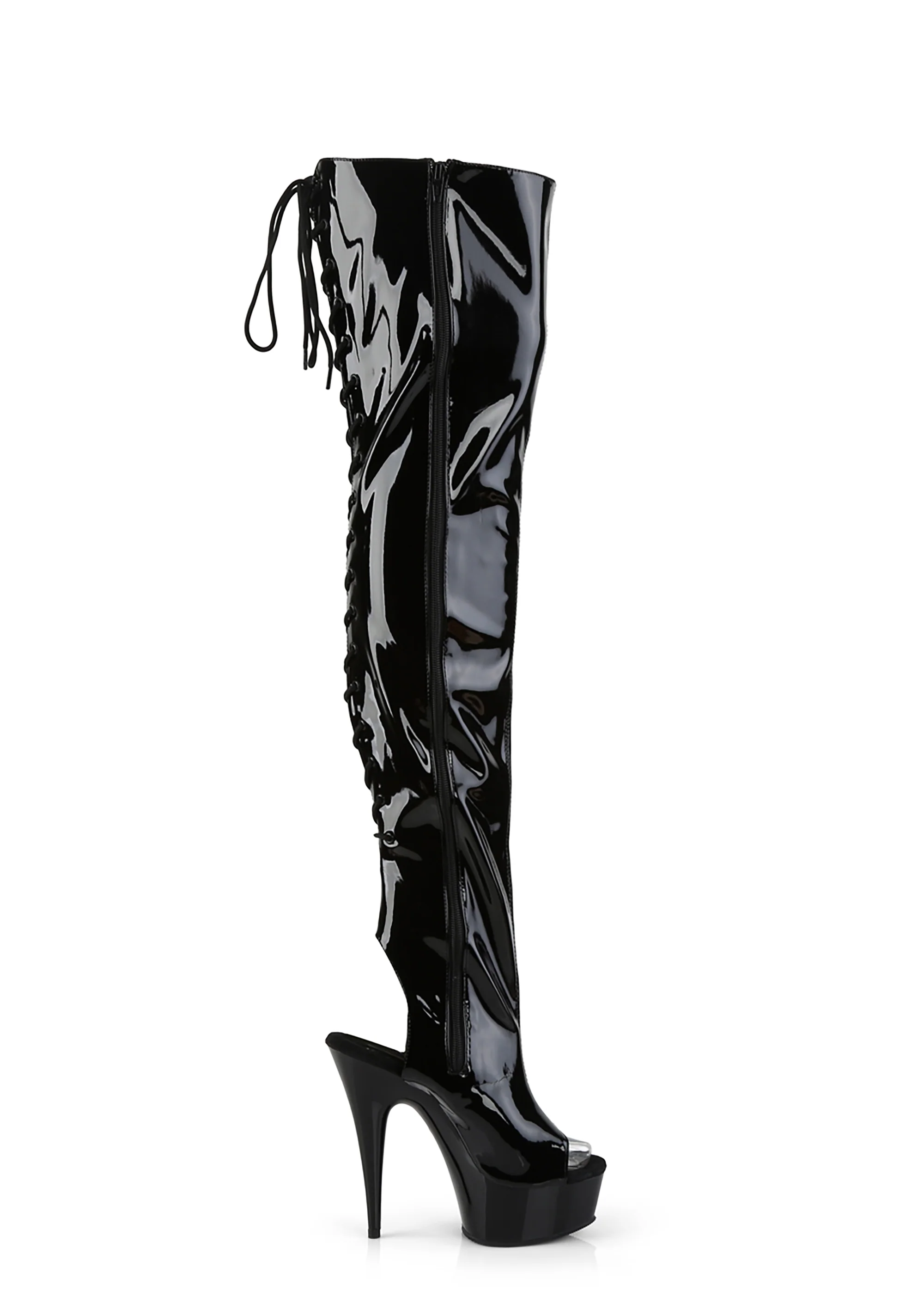 Delight-3017 Platform Thigh High Boots-Black - Image 3