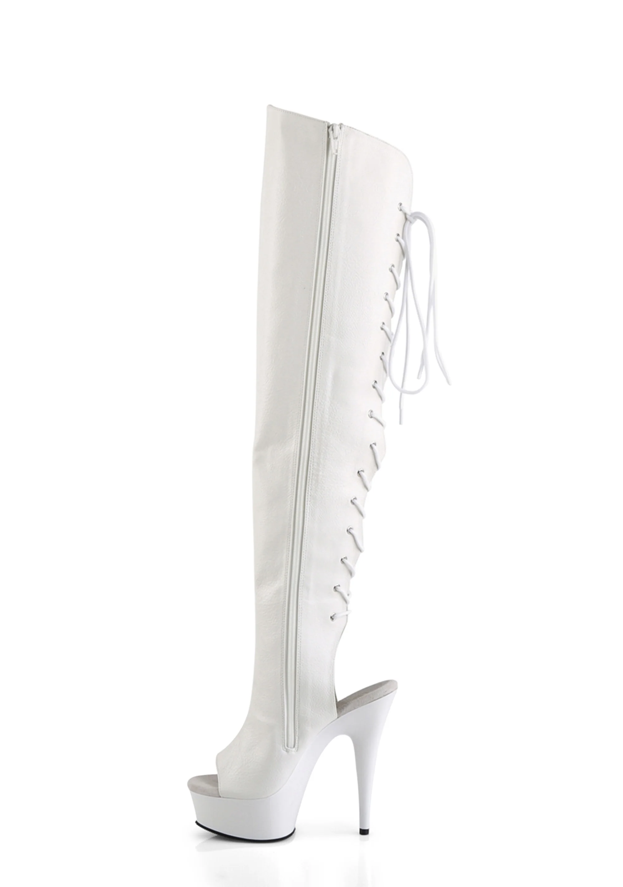 Delight-3019 Platform Over-The-Knee Boots-White - Image 2