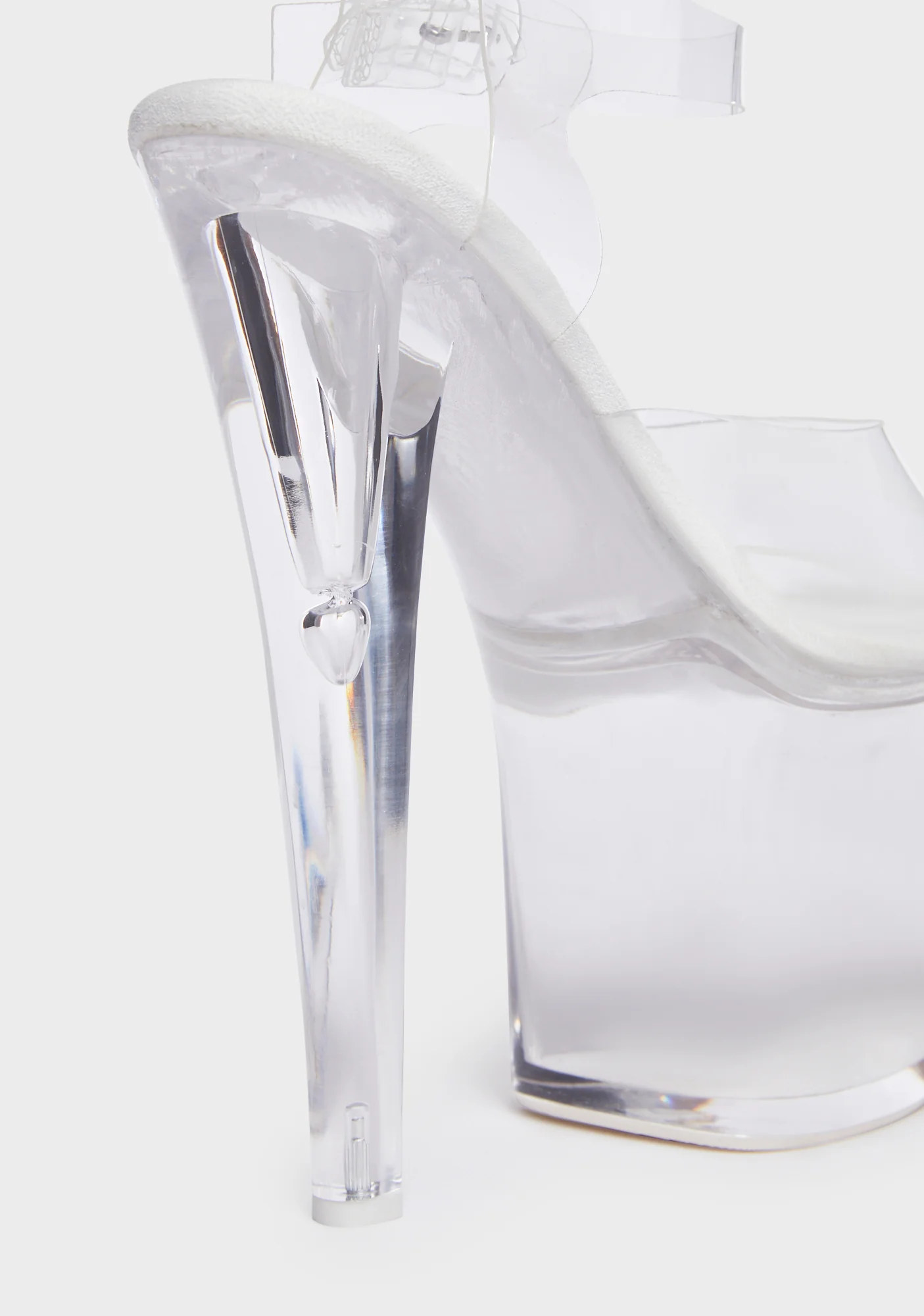 Demi 7.5 Platform Heels - White/Clear - Image 2