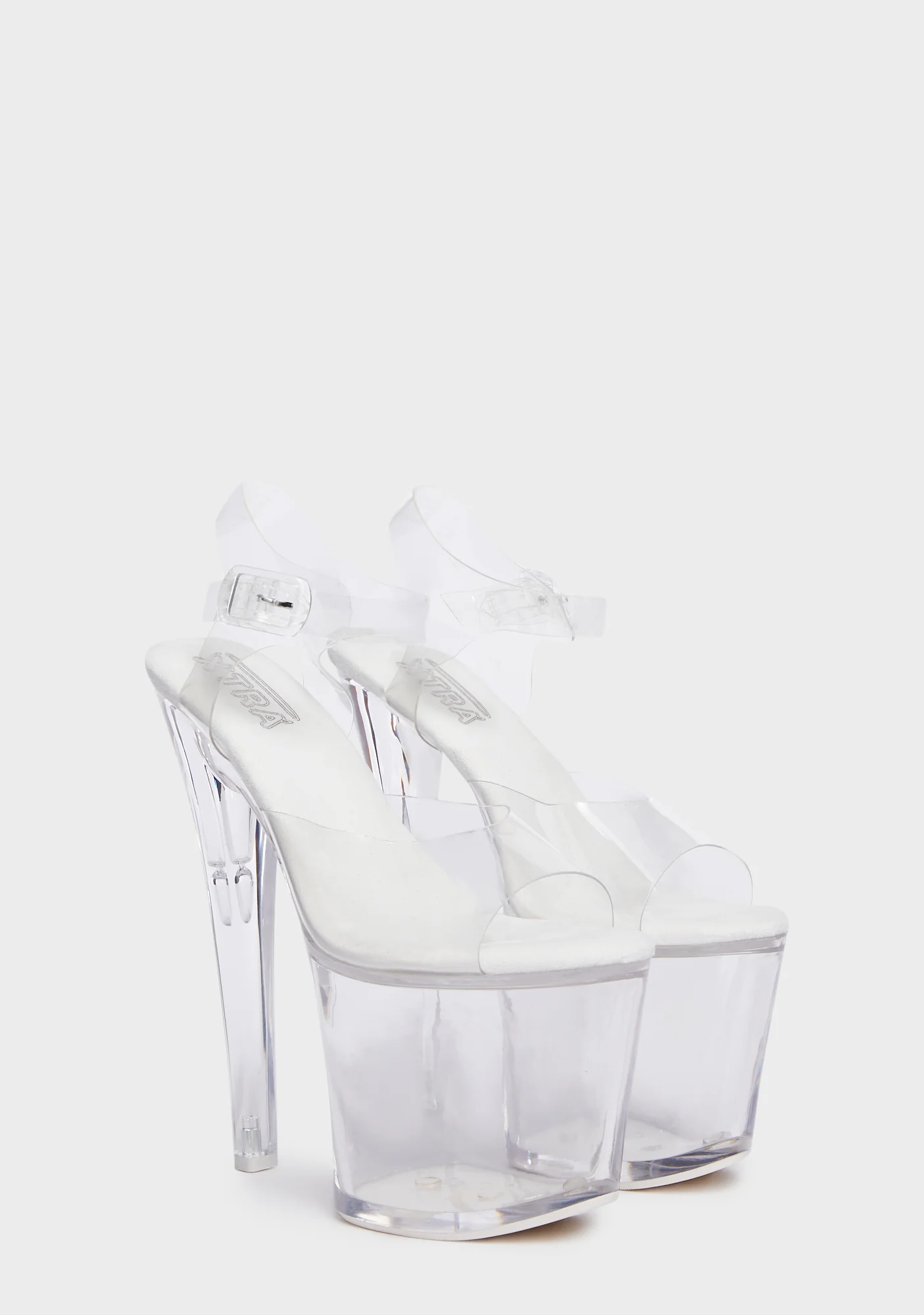 Demi 7.5 Platform Heels - White/Clear - Image 3