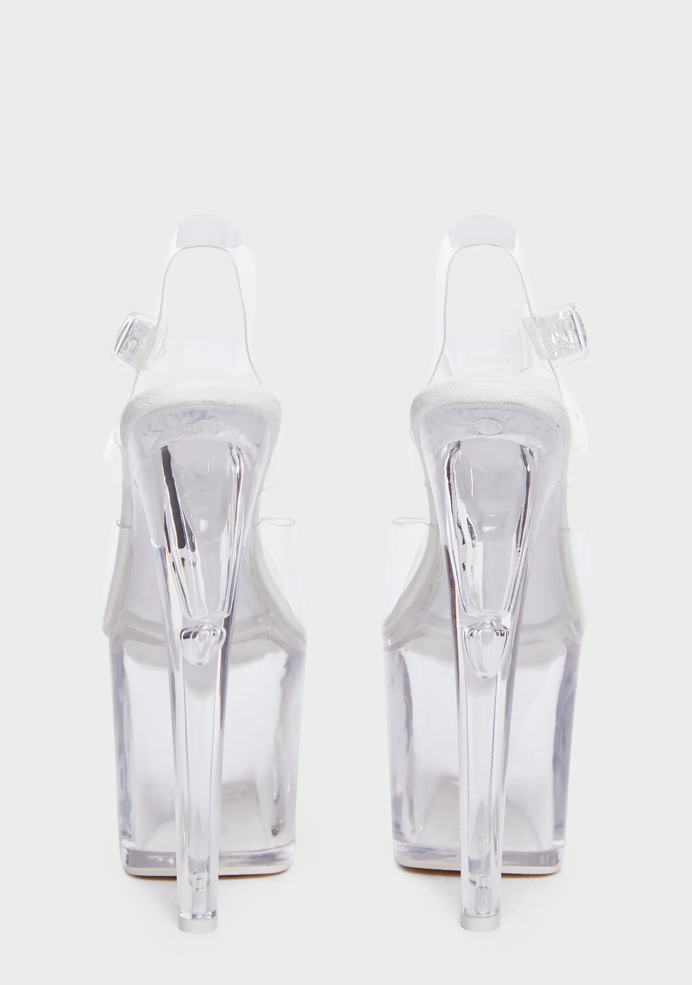 Demi 7.5 Platform Heels - White/Clear - Image 4