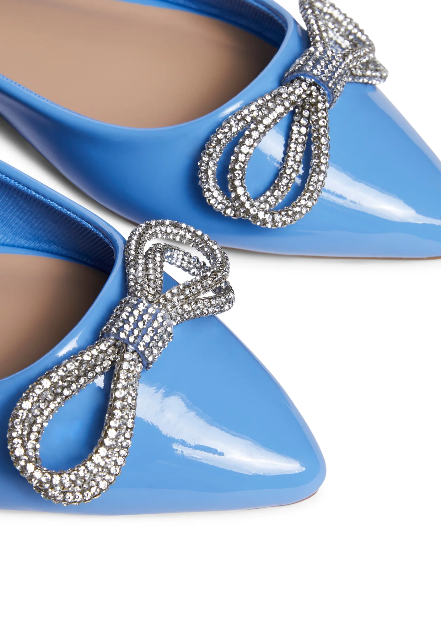 Demure Rendezvous Pointed Flats - Blue - Image 2