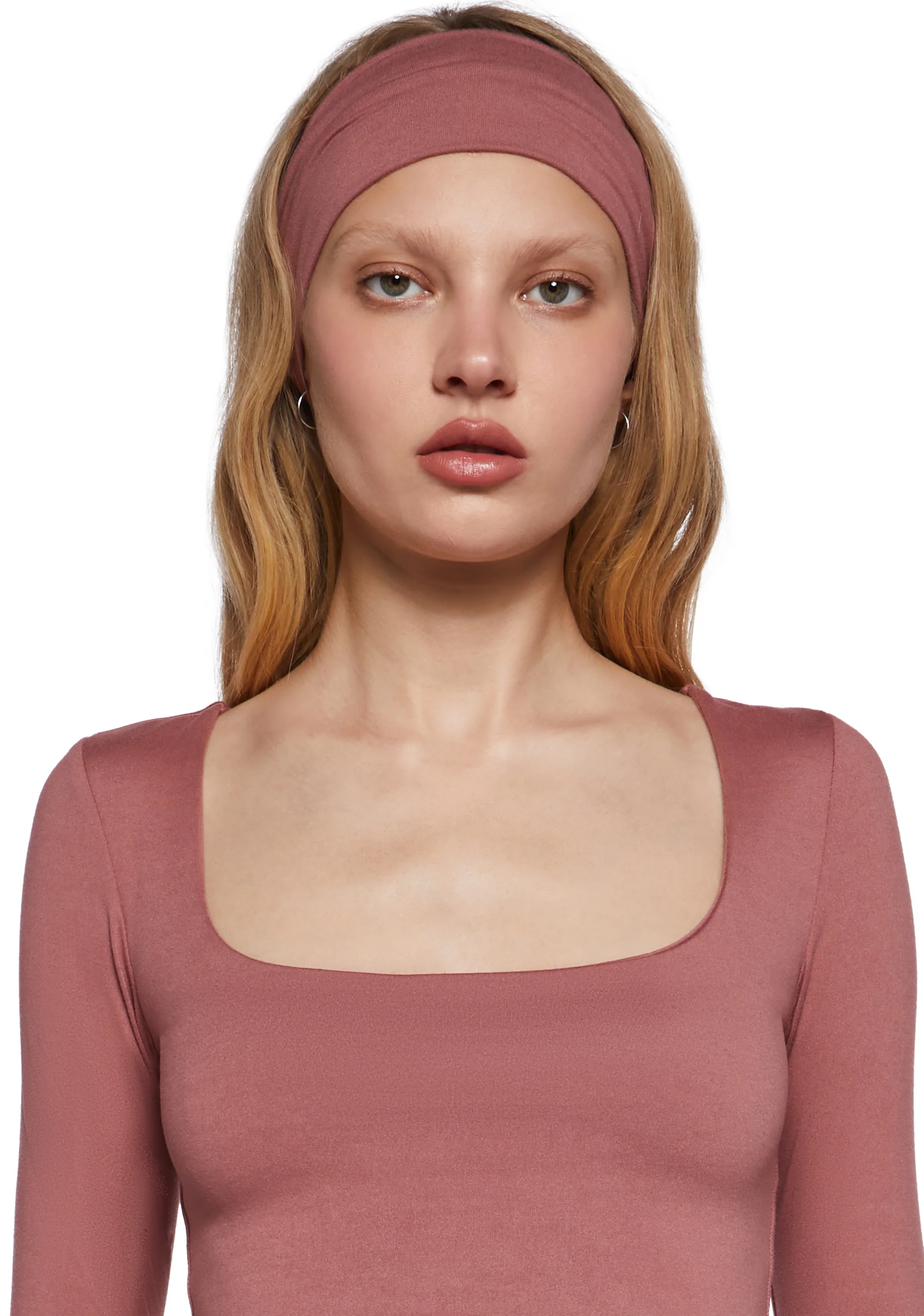 Demure Stare Top With Headband - Pink - Image 5