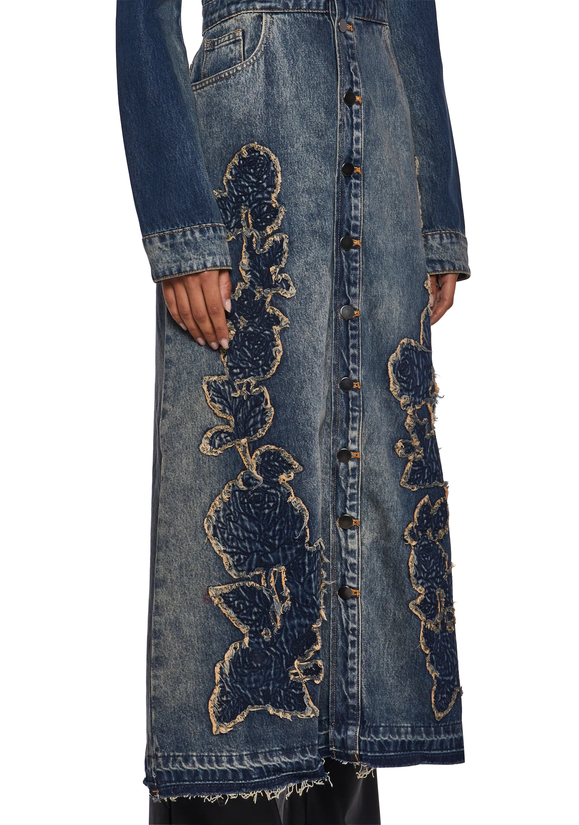Kings Road Denim Maxi Coat - Image 6