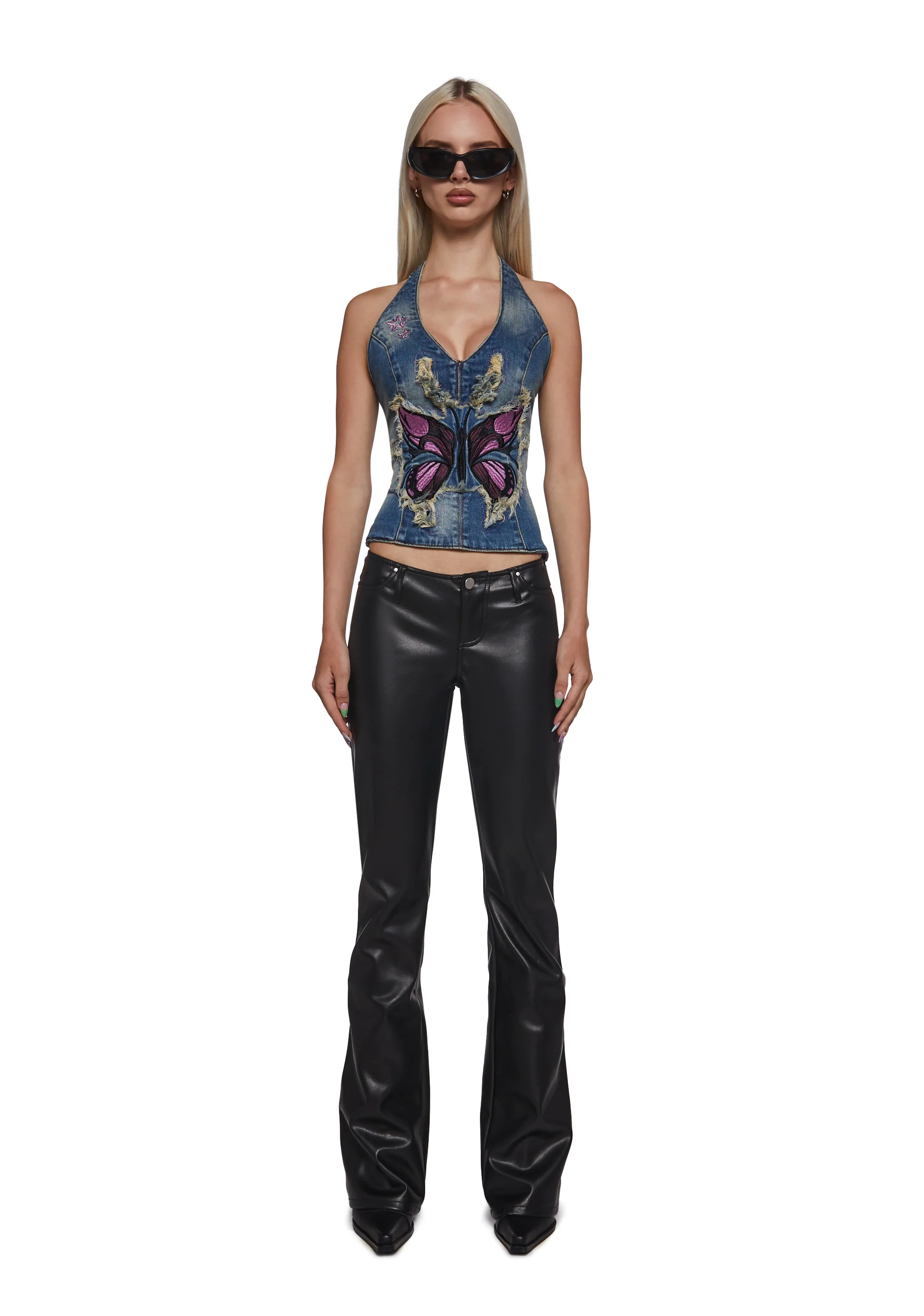 Denim Neckholder Top - Image 2