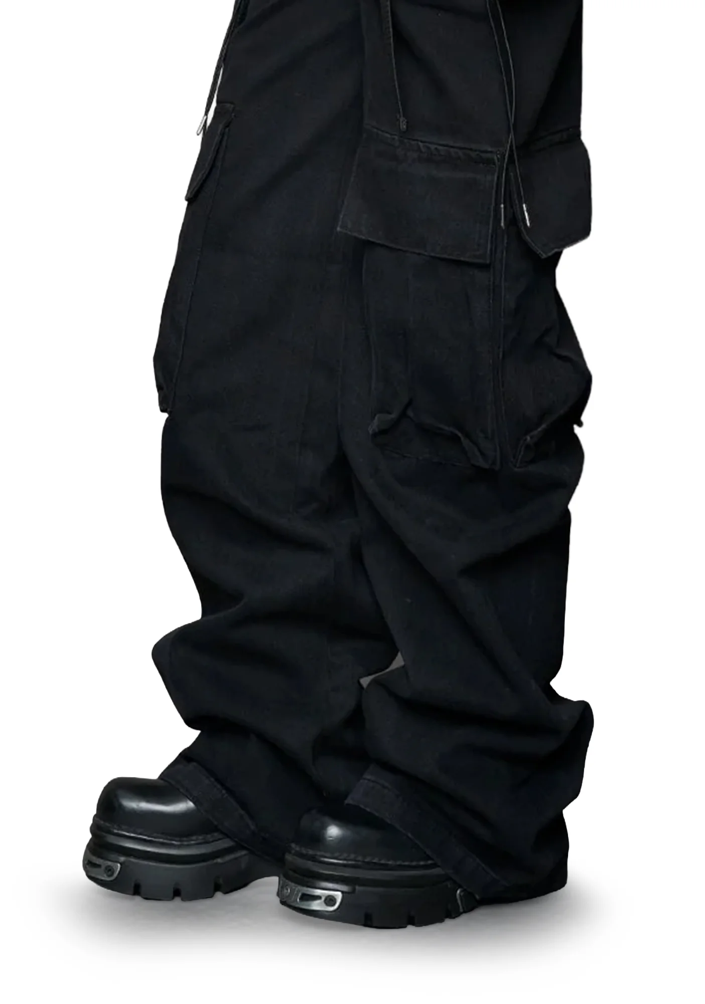 Denim Panty Trousers - Black - Image 5