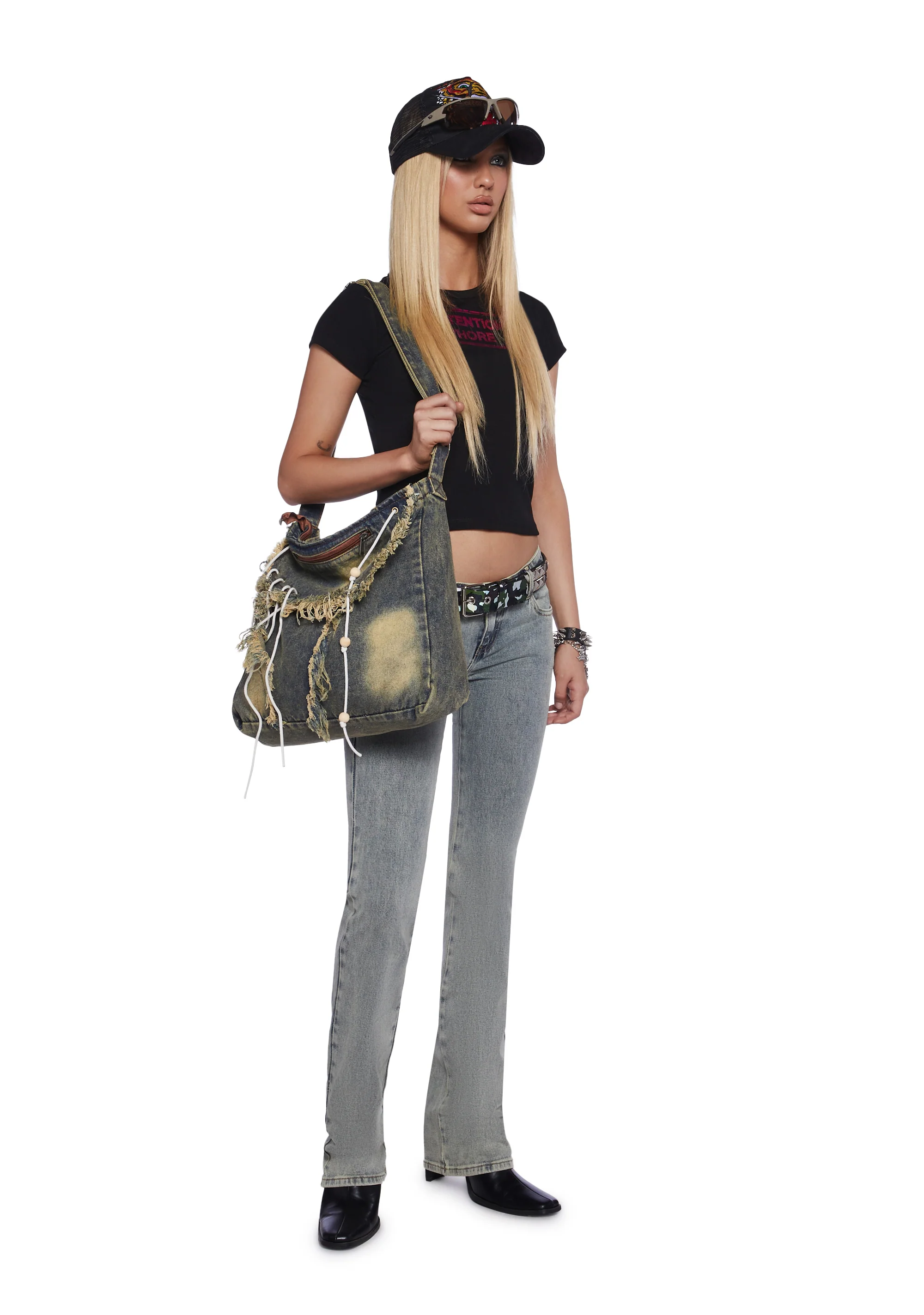 Desert Wind Denim Shoulder Bag - Image 3