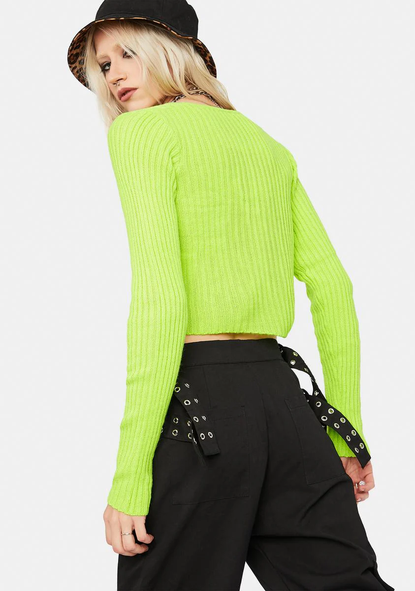 Desire Ribbed Knit Crop Top - Image 4