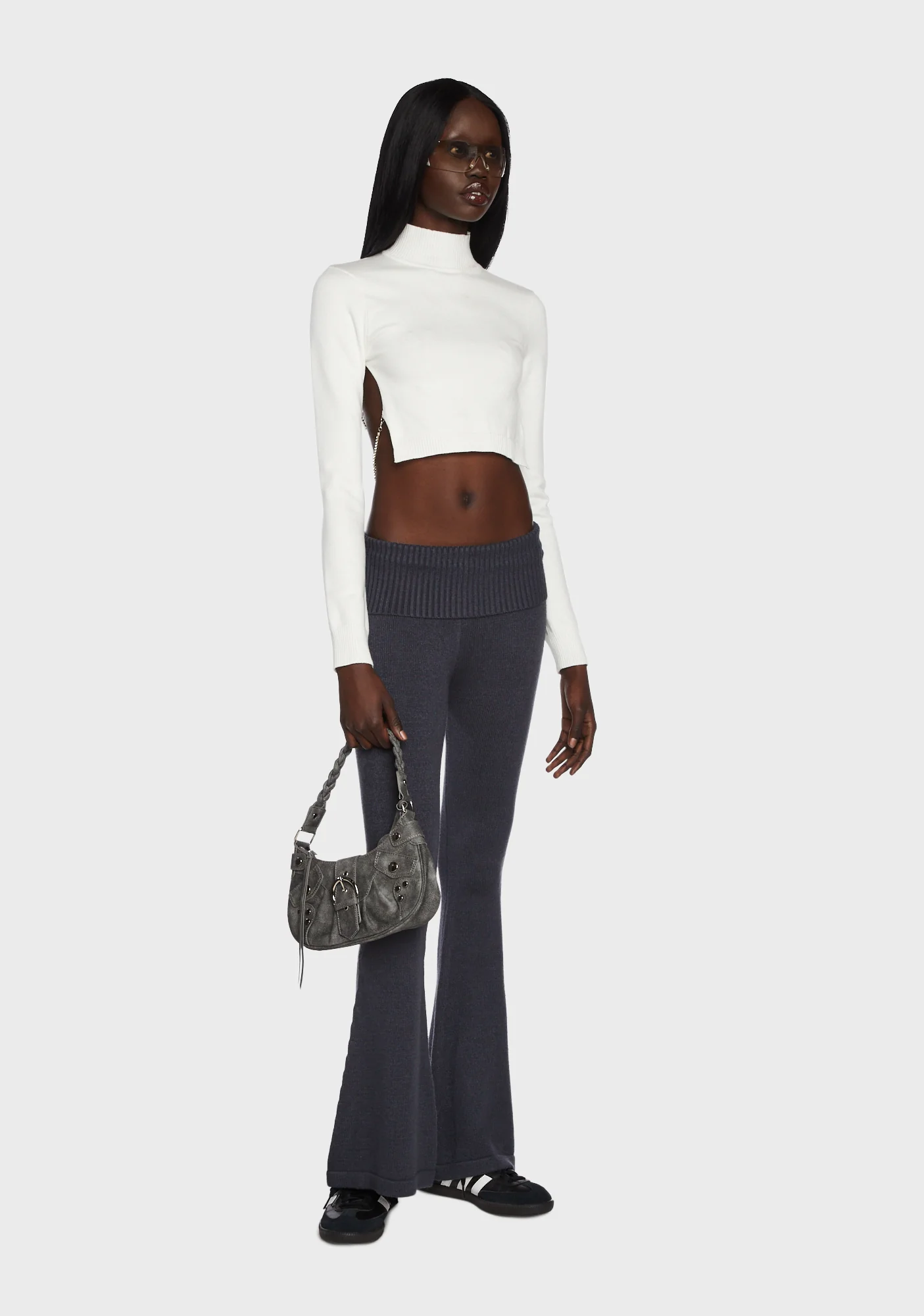 Desiree Knitted Fold Over Pants - Image 2