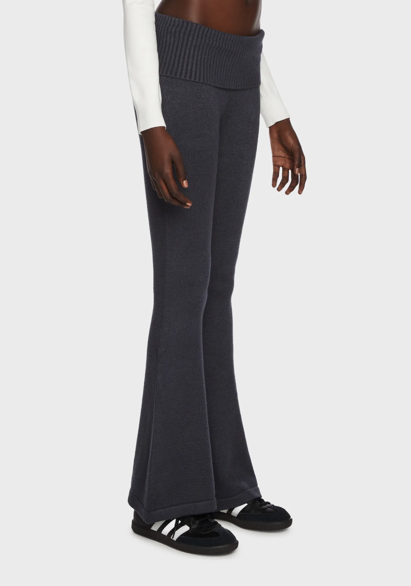 Desiree Knitted Fold Over Pants - Image 3
