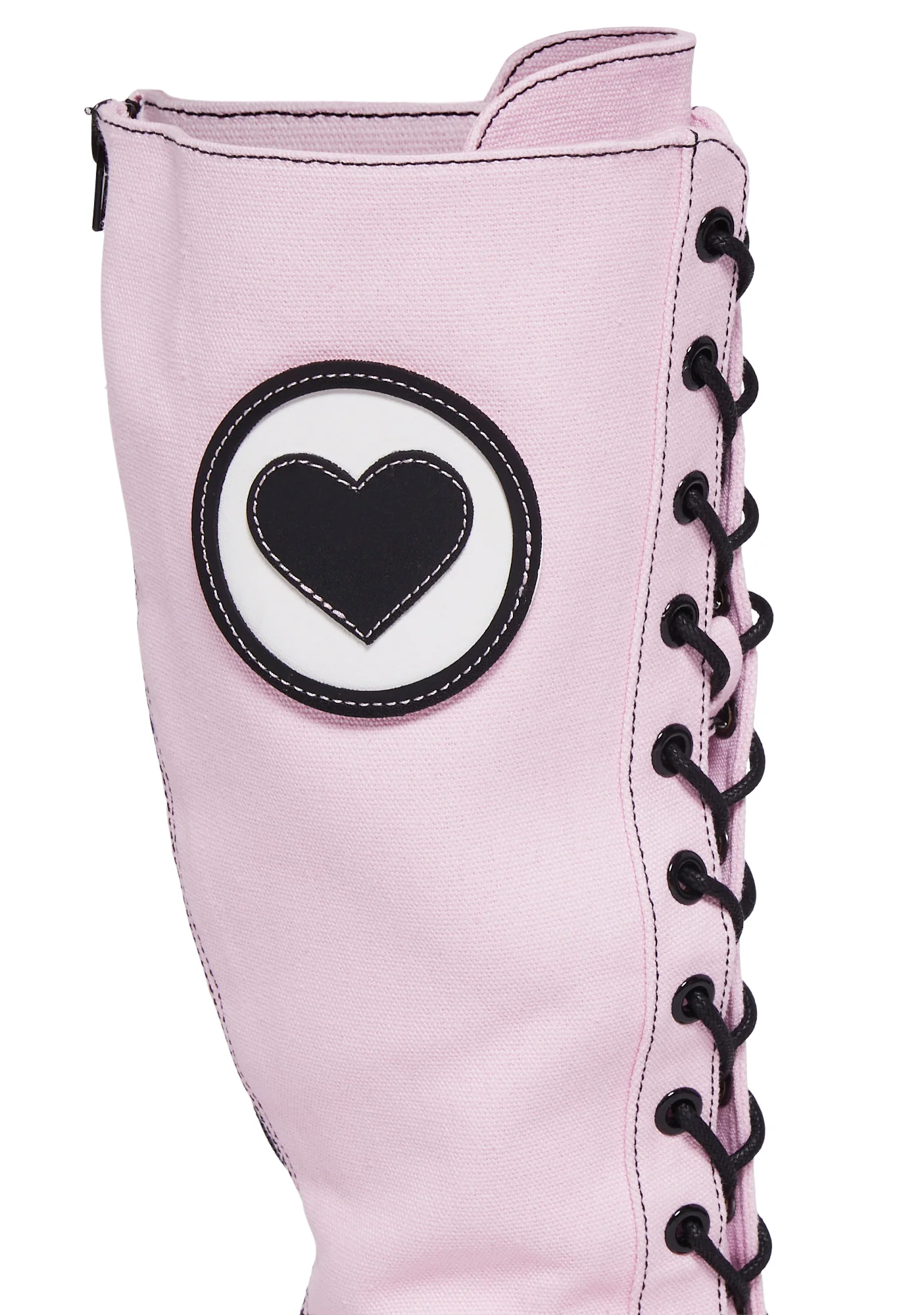 Detention Bondage Platform Boots - Pink/White - Image 2