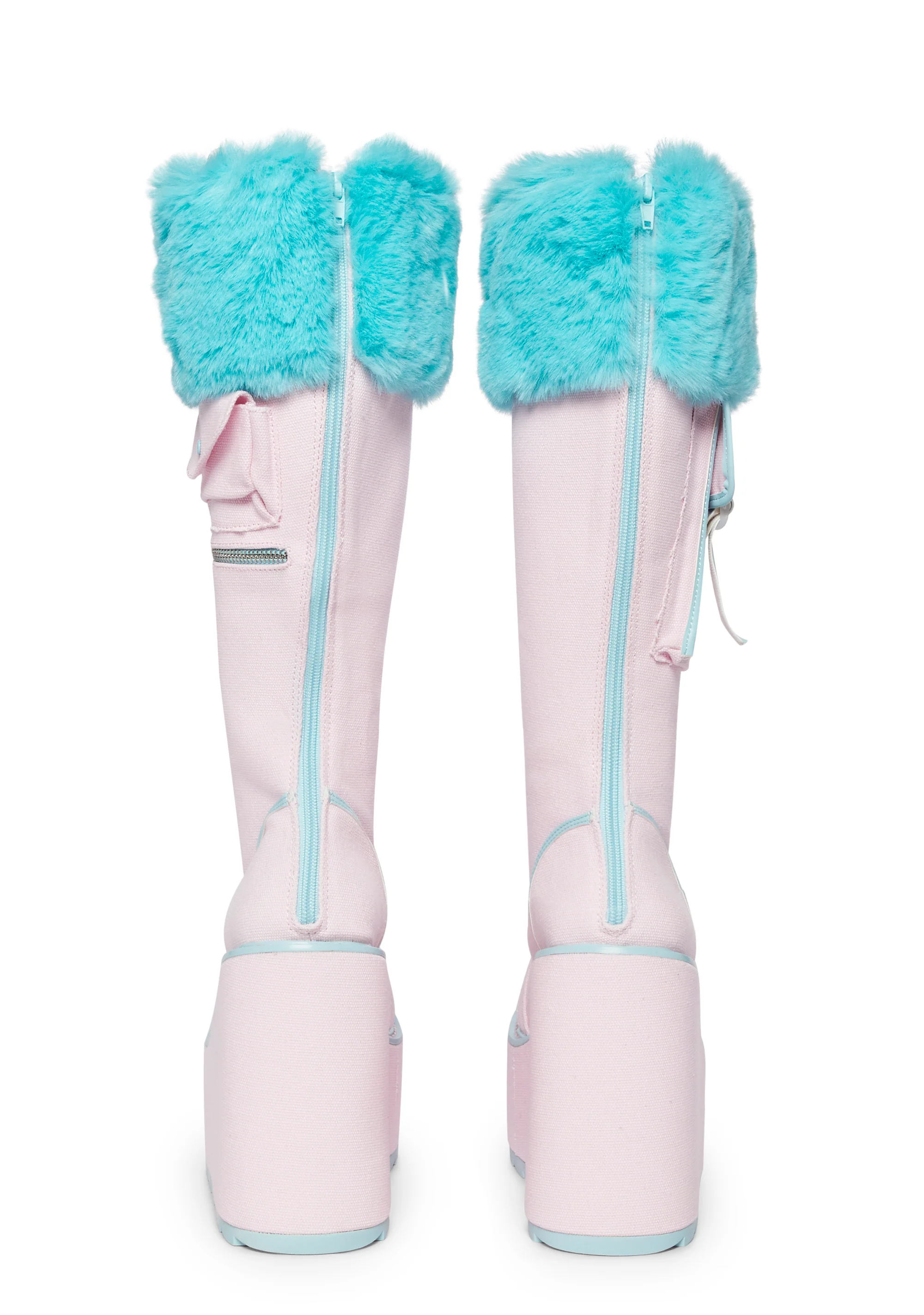 Detention Platform Boots - Blue Fur - Image 4