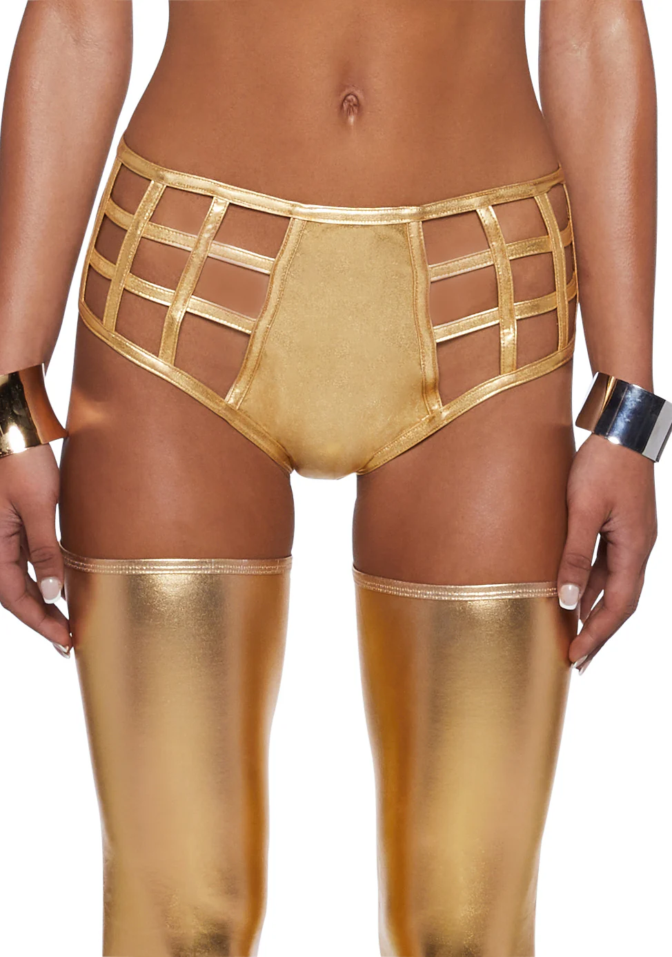 Deviant Treasure Booty Shorts - Gold - Image 5