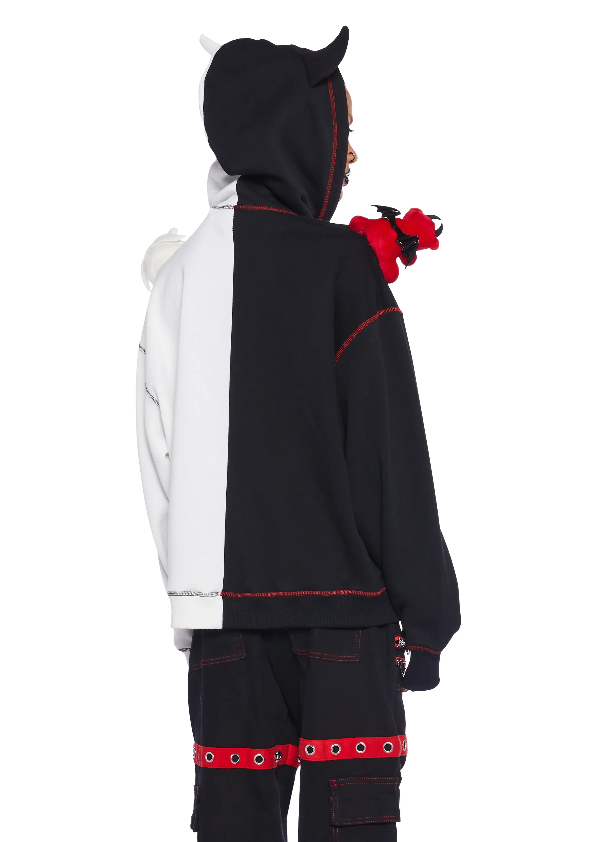 Devil Or Angel Zip-Up Hoodie - Image 2