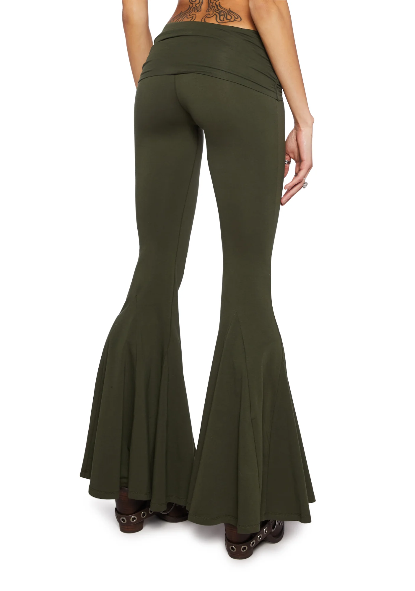 Dew Morning Flare Pants- Green - Image 4