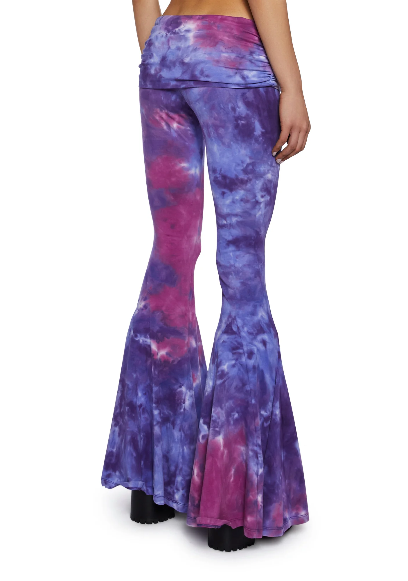 Dew Morning Lace-Up Flare Pants-Tie Dye - Image 4