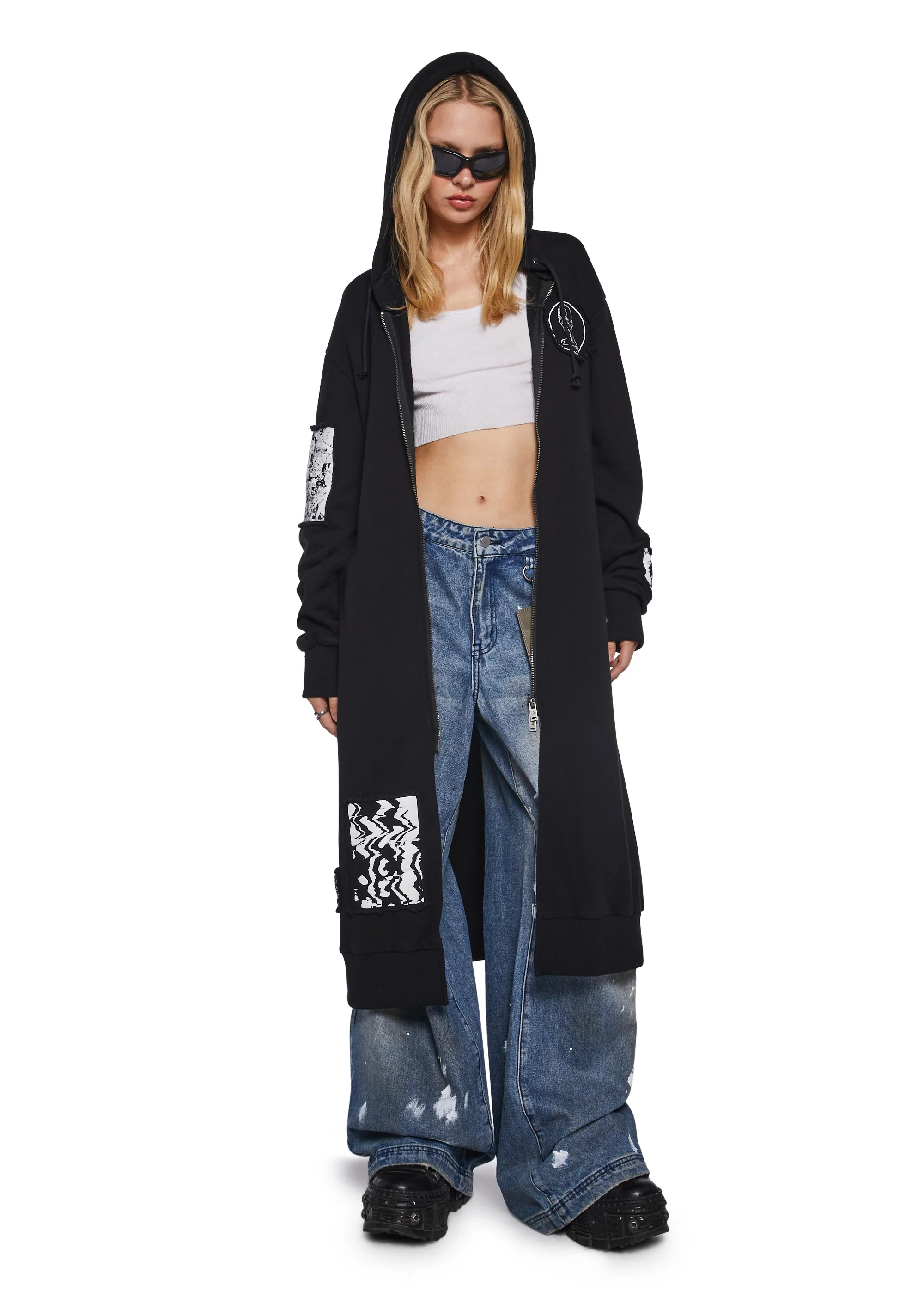 Diatonic Hoodie Duster With Patches - Image 10