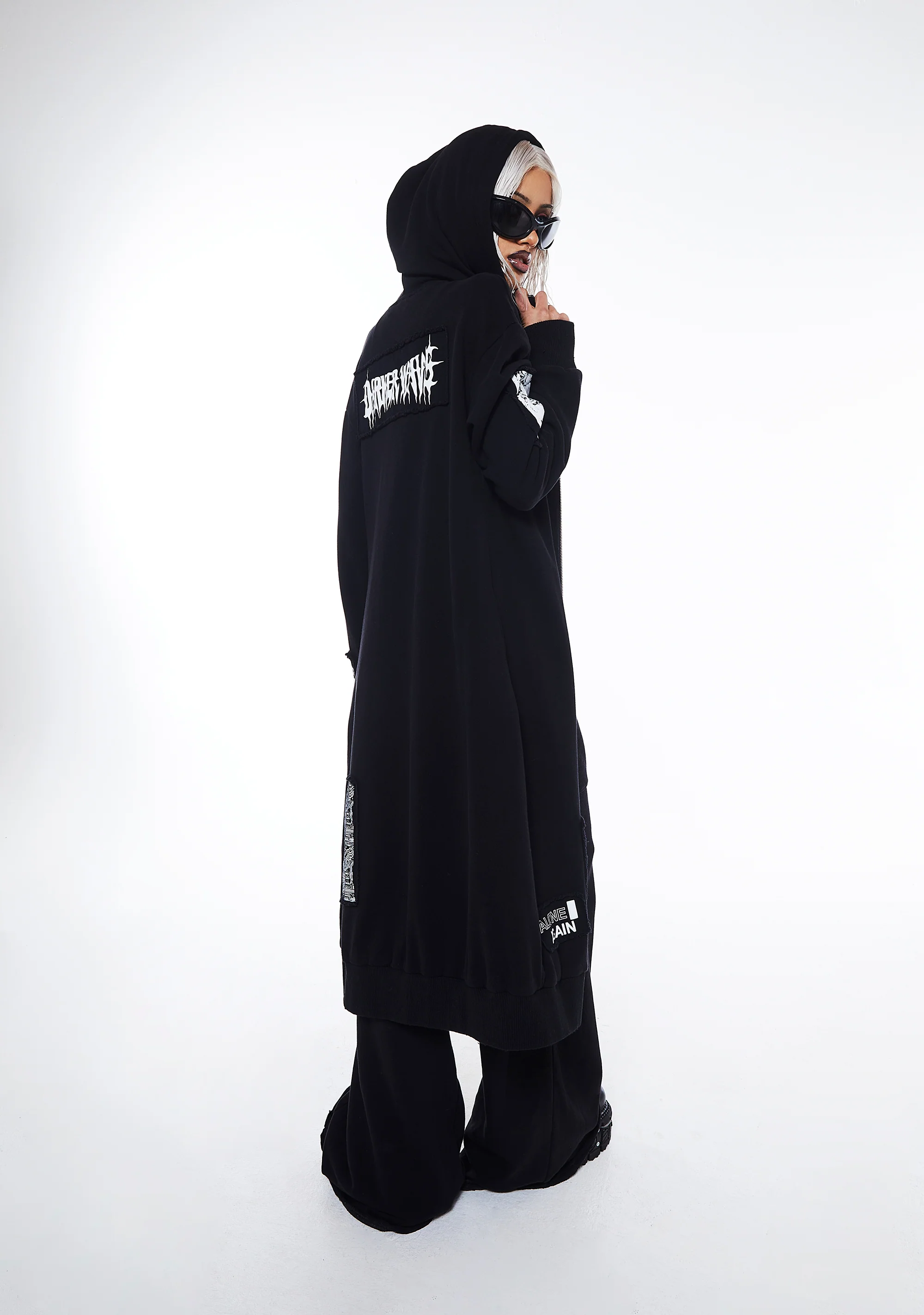 Diatonic Hoodie Duster With Patches - Image 11