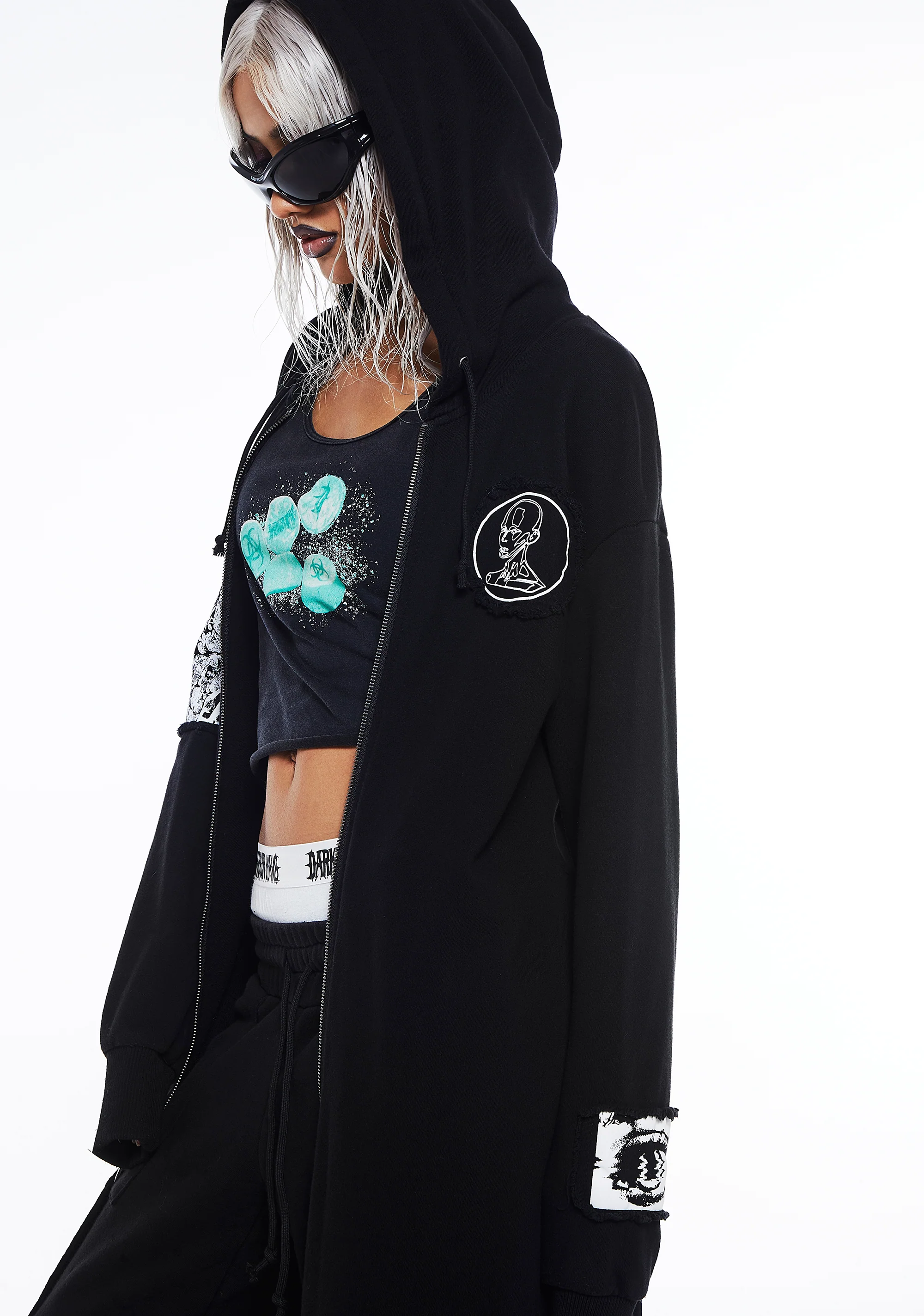 Diatonic Hoodie Duster With Patches - Image 12