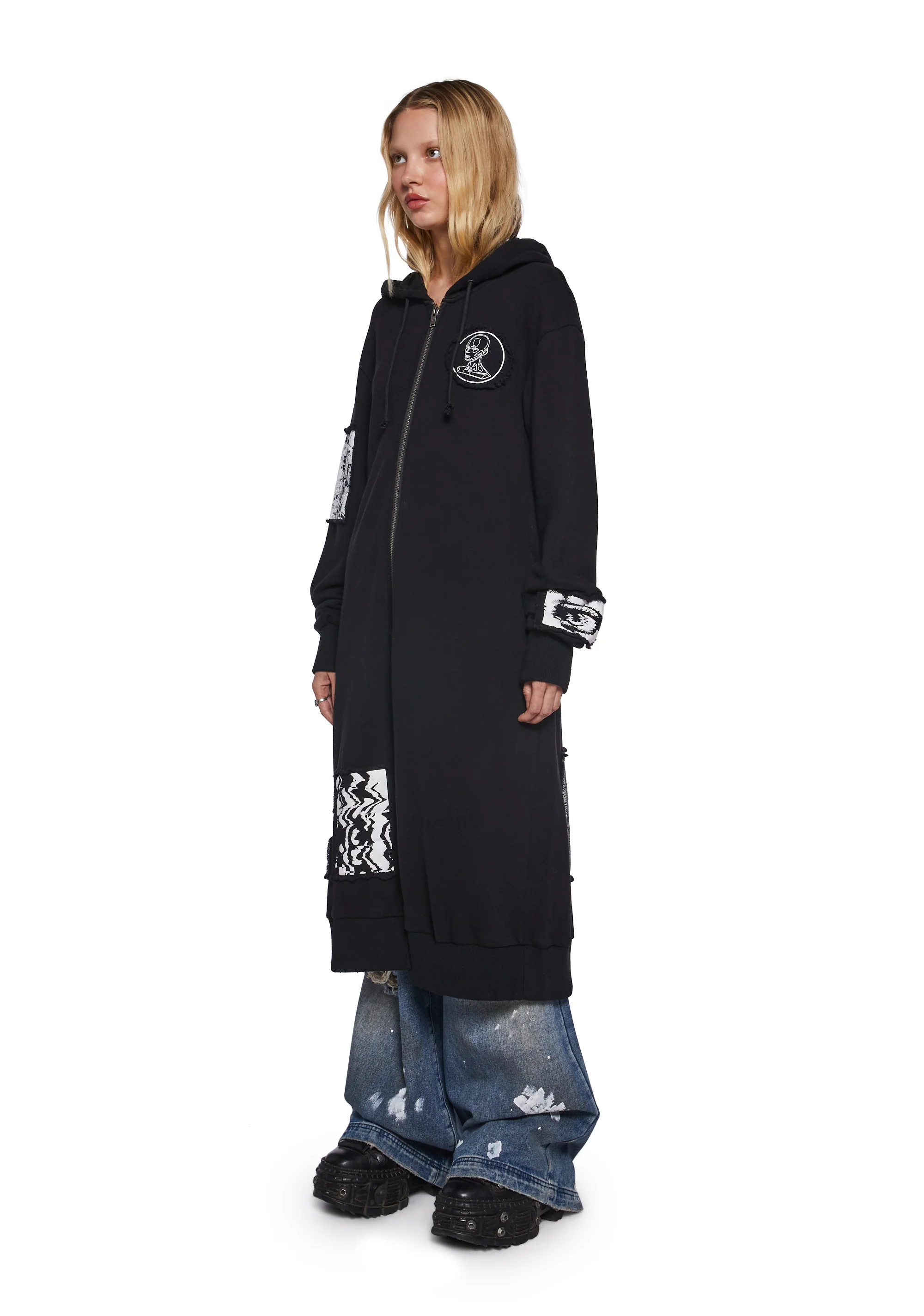 Diatonic Hoodie Duster With Patches - Image 7