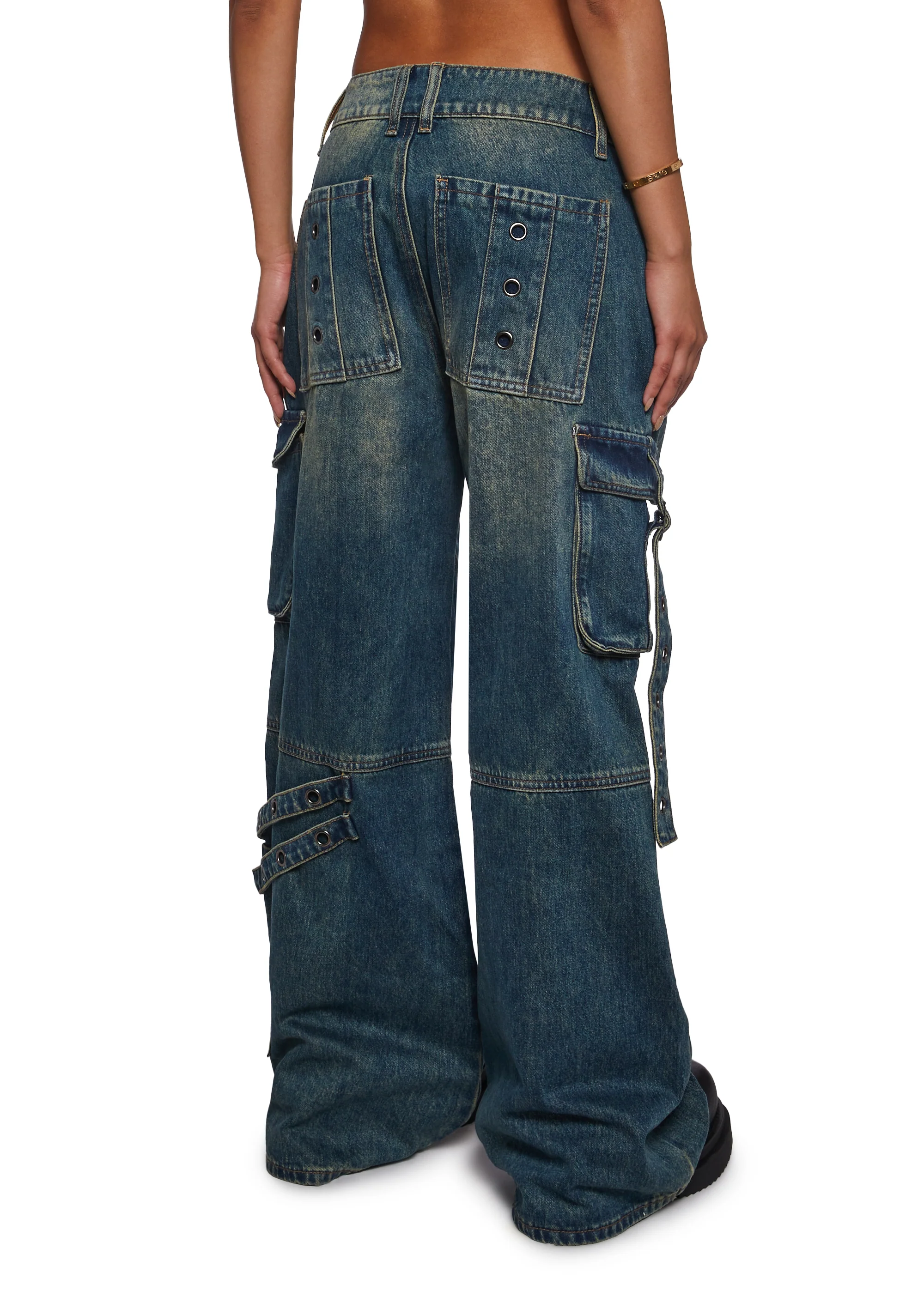 Digital Attraction Cargo Pants - Blue - Image 4