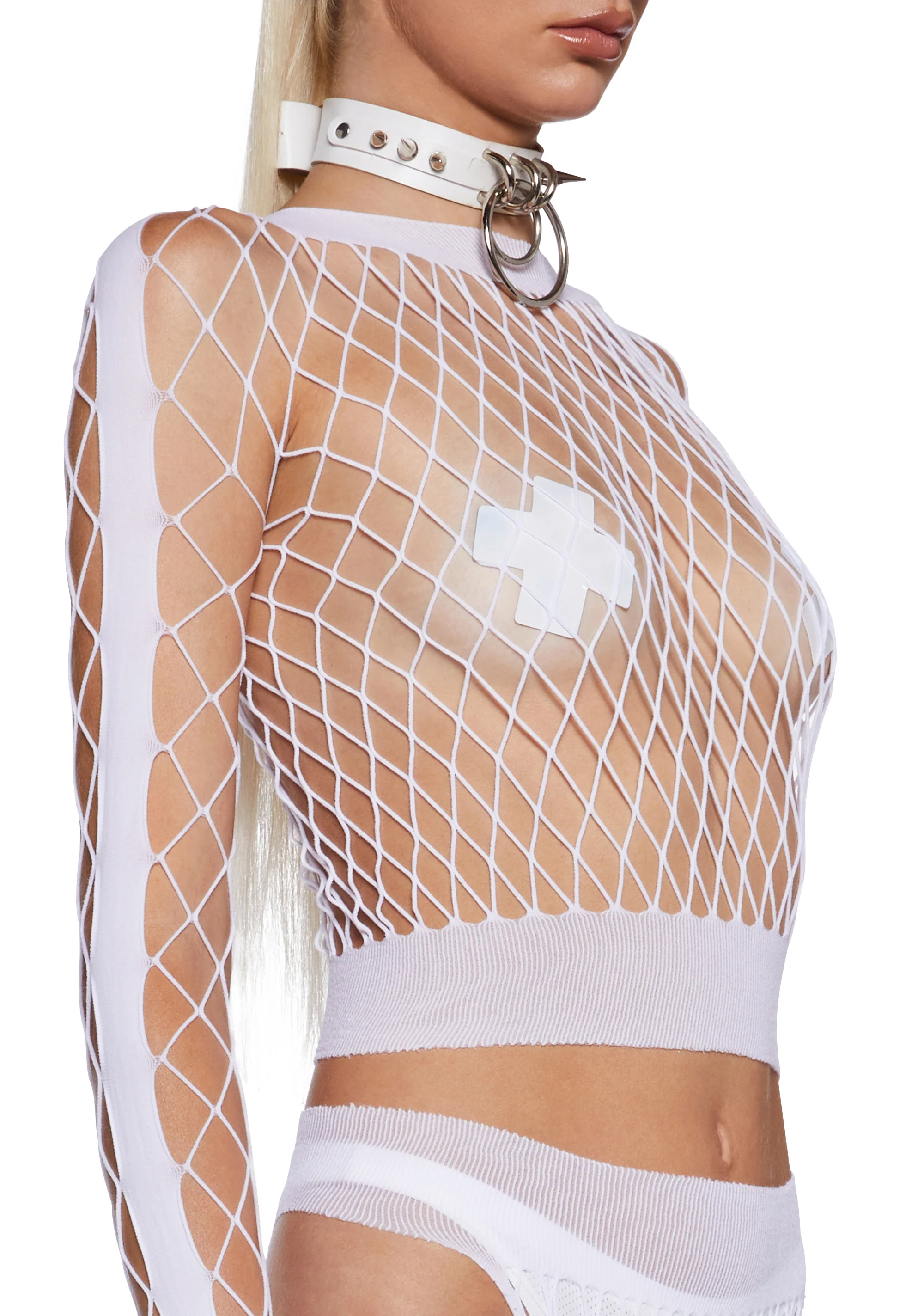 Digital Remnants Lingerie Set - White - Image 5