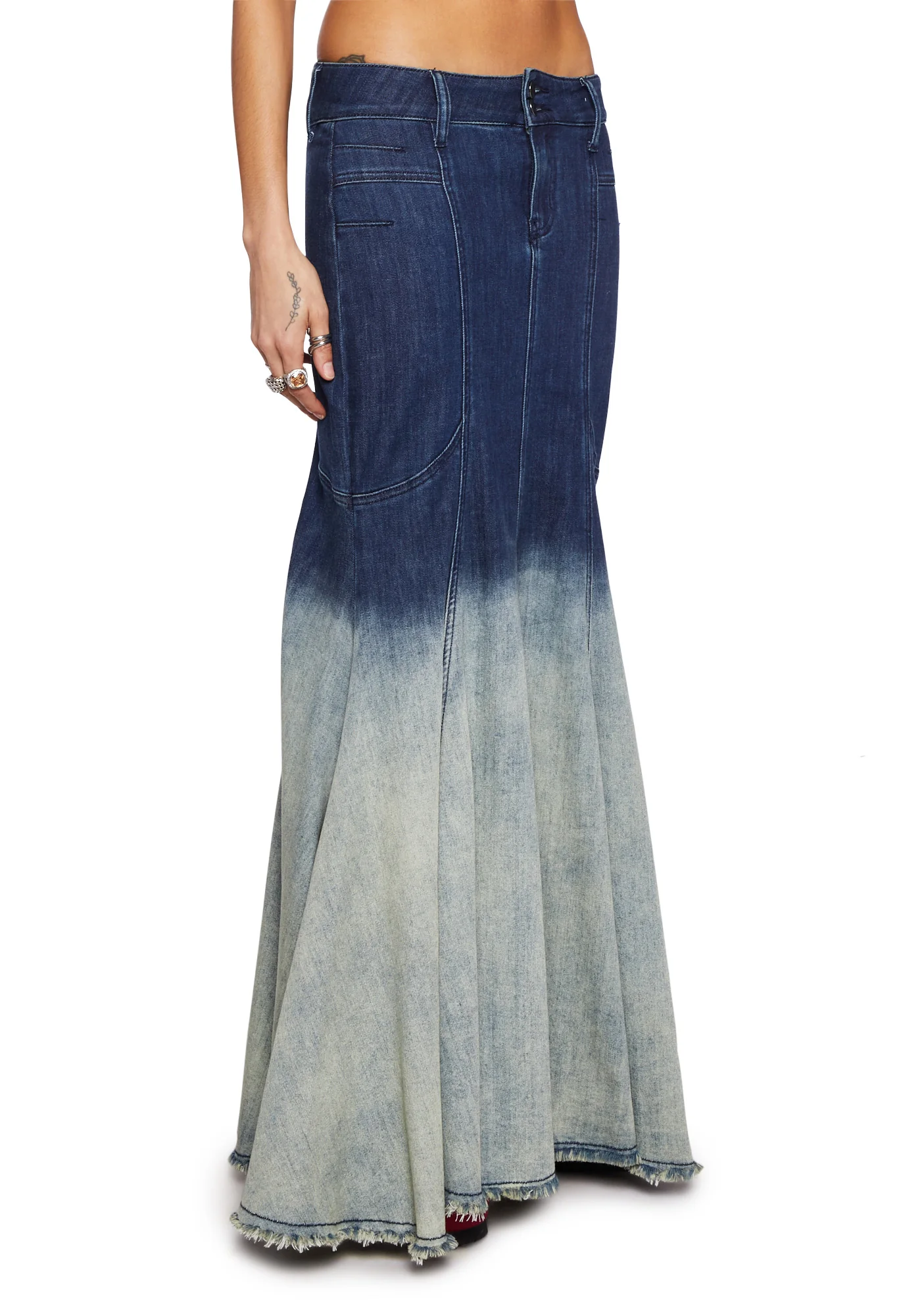 Fight Against Destruction Denim Skirt- Light Blue - Image 3