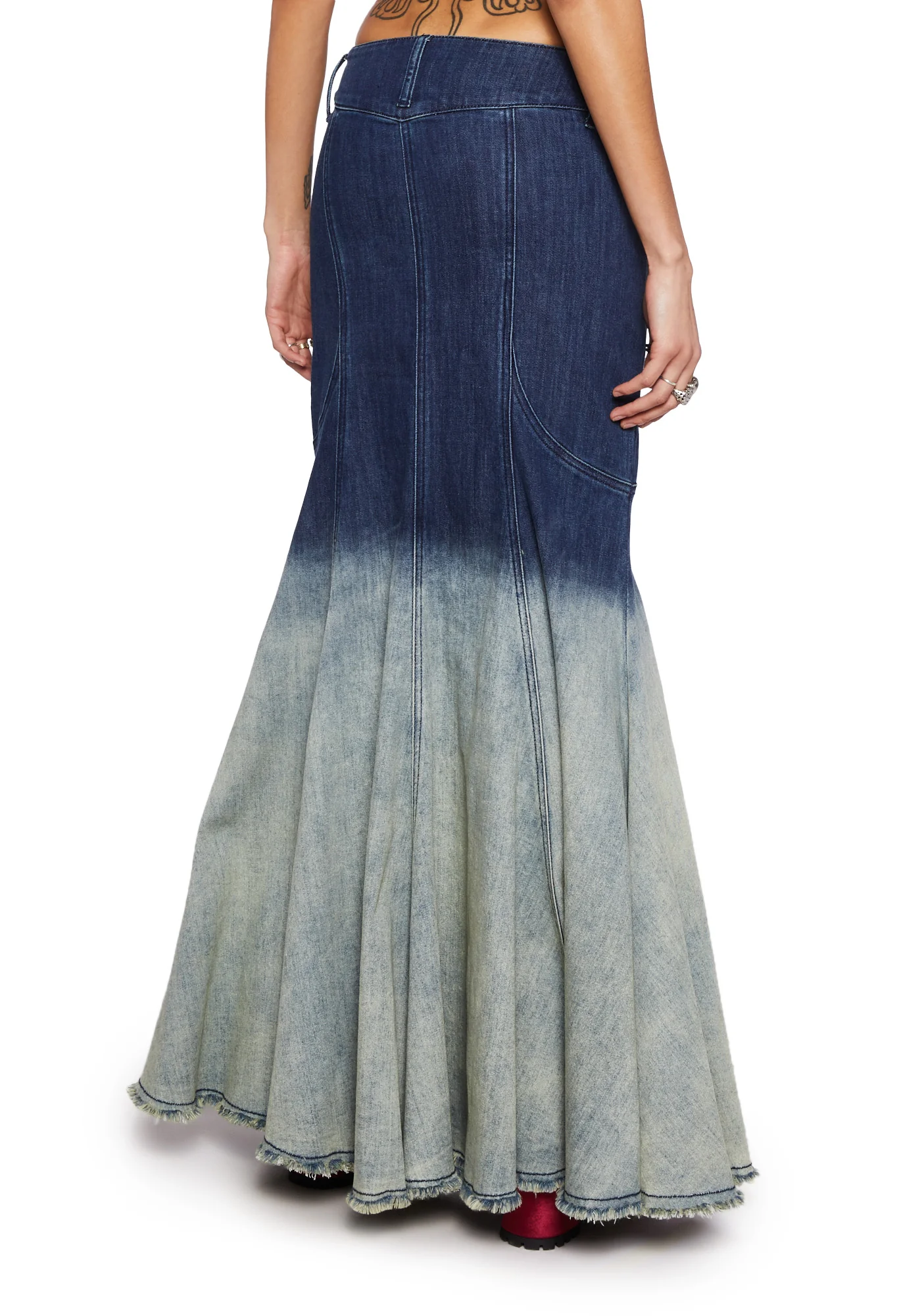 Fight Against Destruction Denim Skirt- Light Blue - Image 4