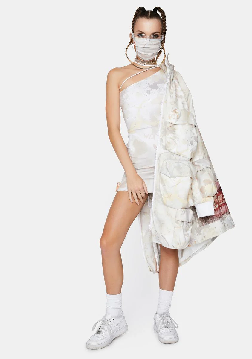 Dirty Asymmetric Mini Dress - Image 3