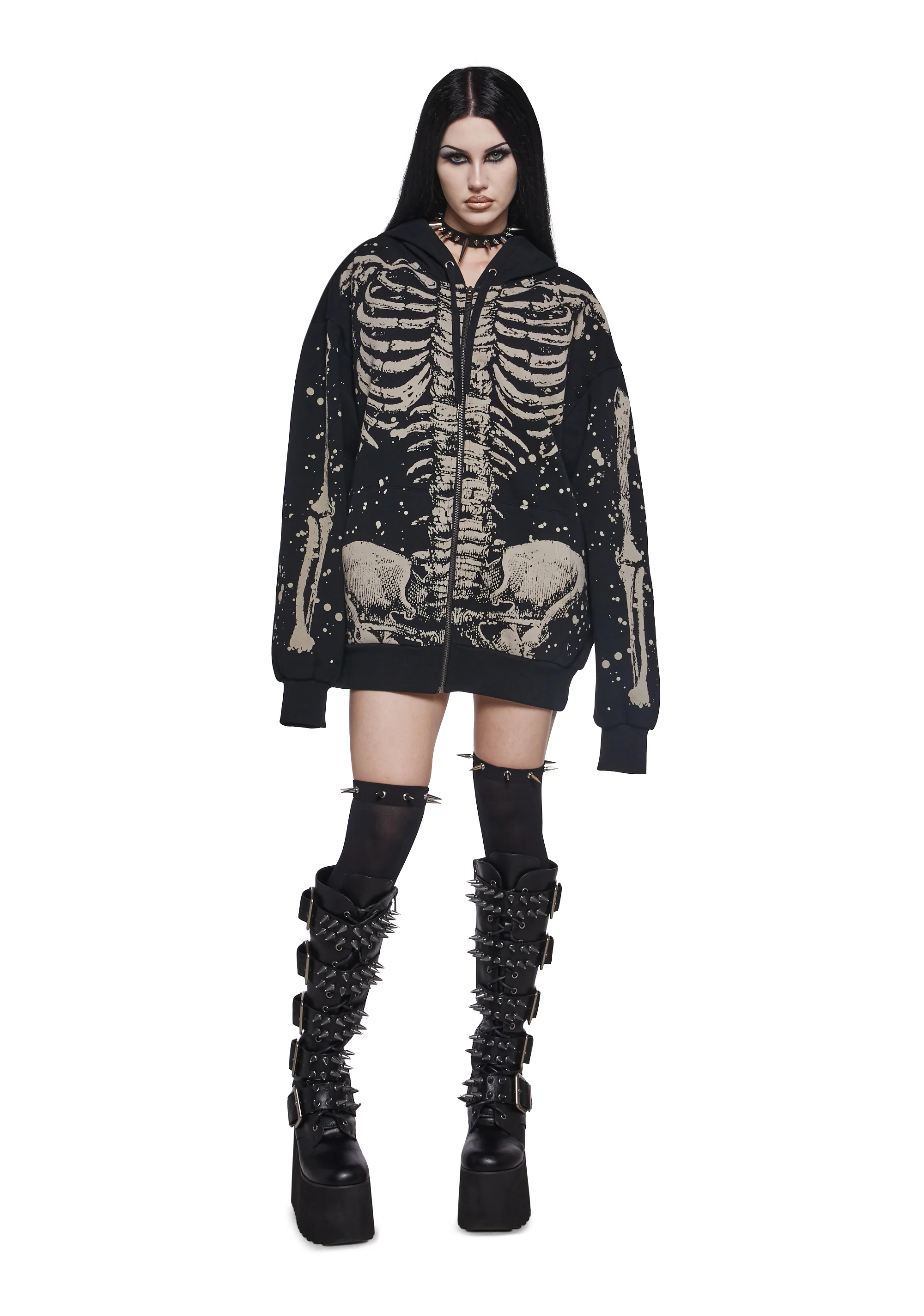 Skeleton Stories Oversized Hoodie - Image 2