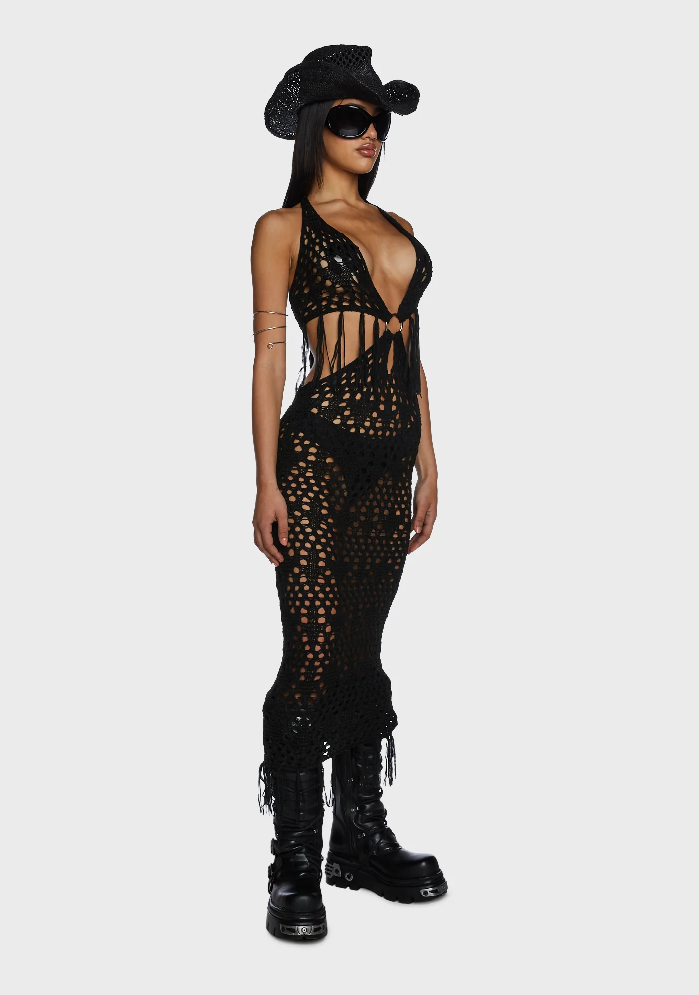 Distraction Open Knit Maxi Dress - Image 5