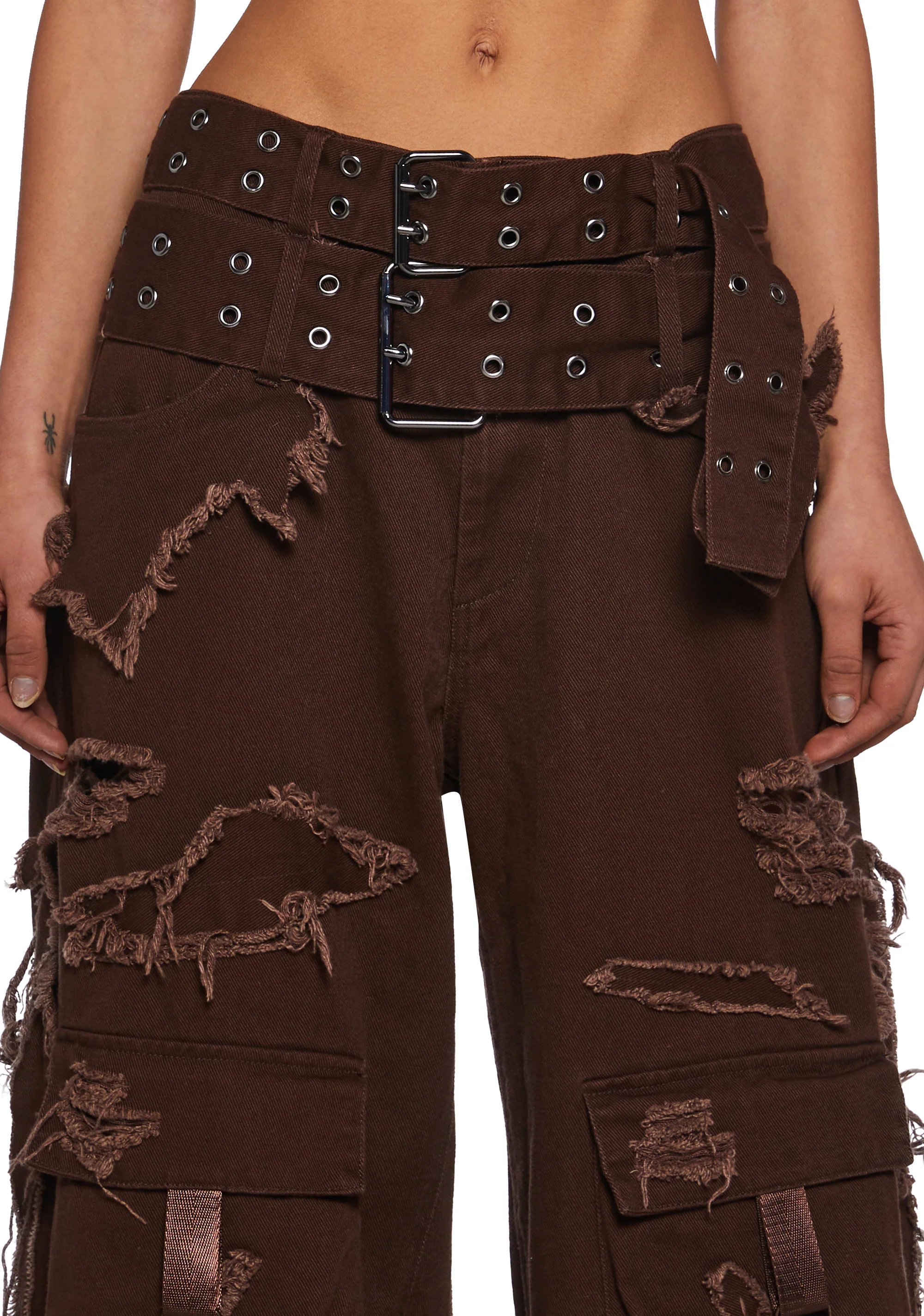 Distressed Cargo Pants - Image 5