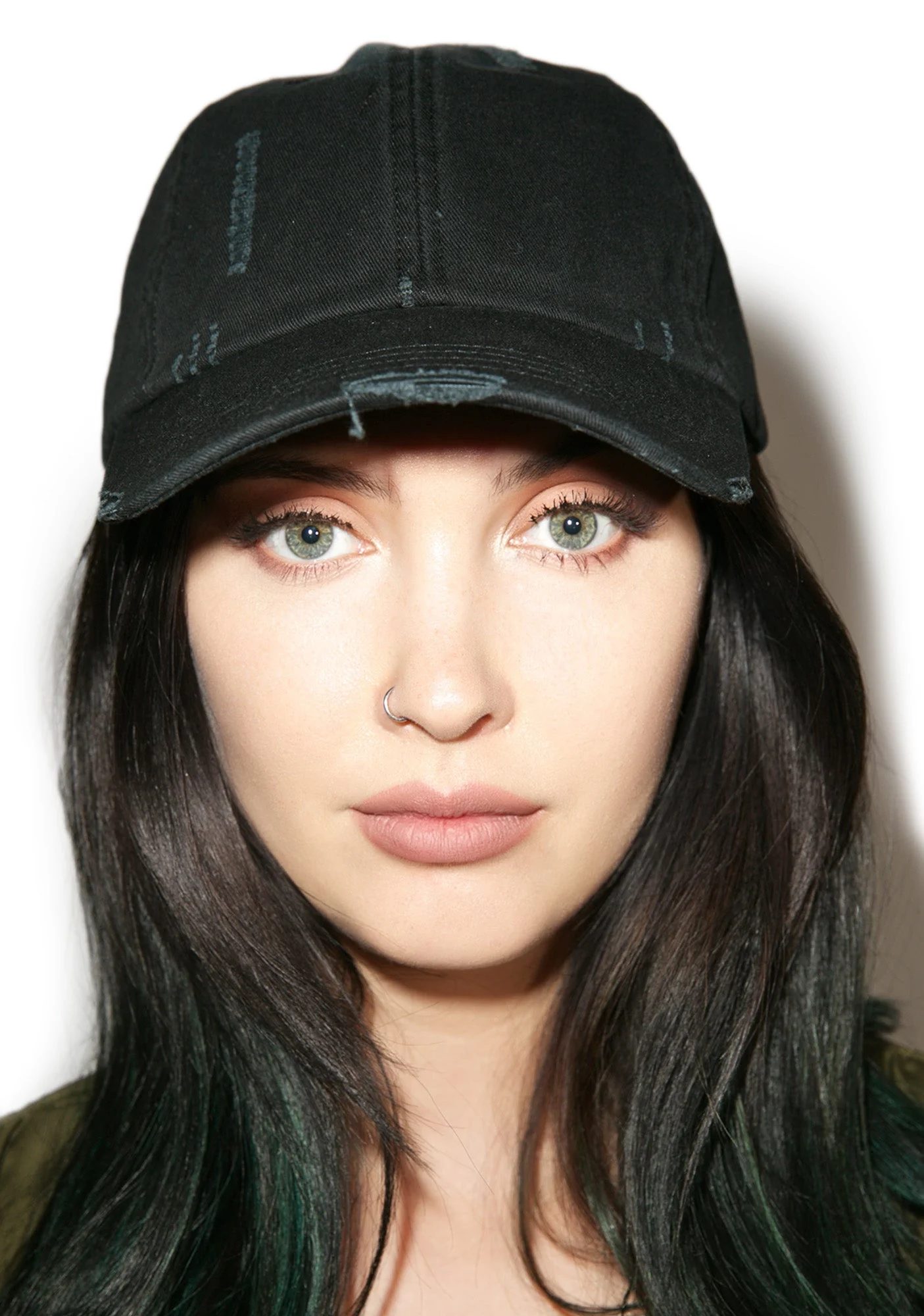Distressed Dad Hat - Black - Image 2