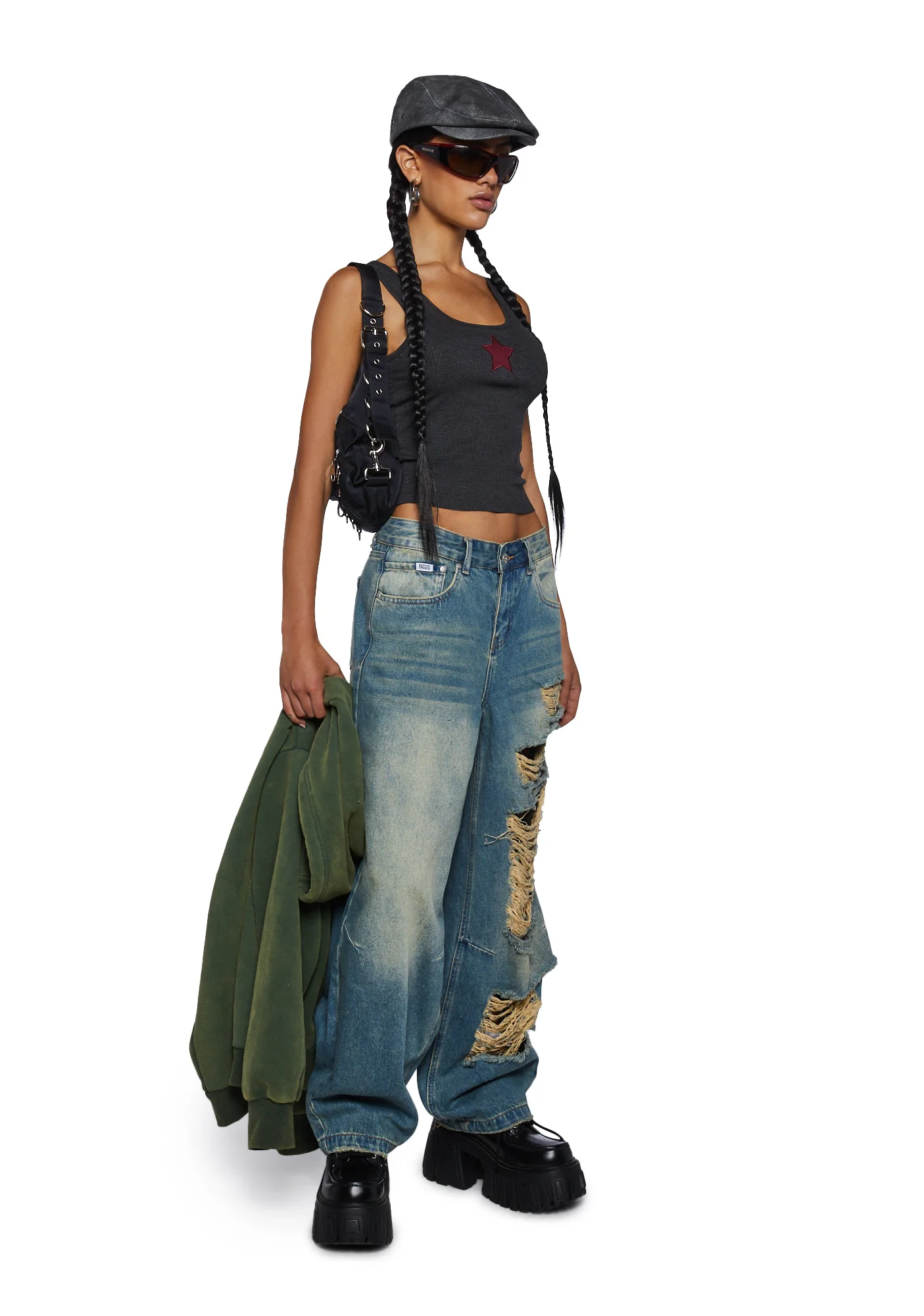 Distressed Goliath Denim Jeans - Image 2