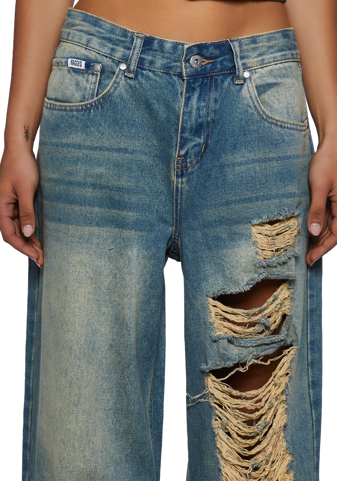 Distressed Goliath Denim Jeans - Image 5