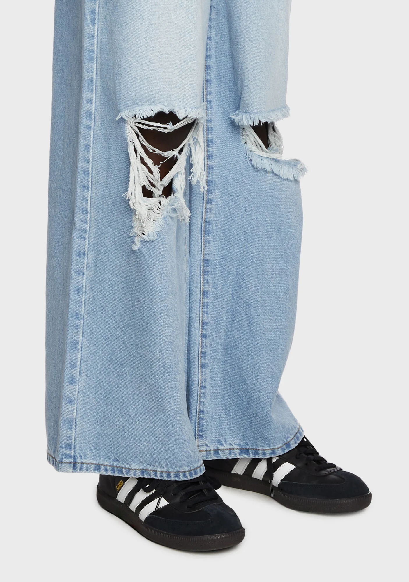 Distressed Low Rise Boyfriend Jeans - Image 5